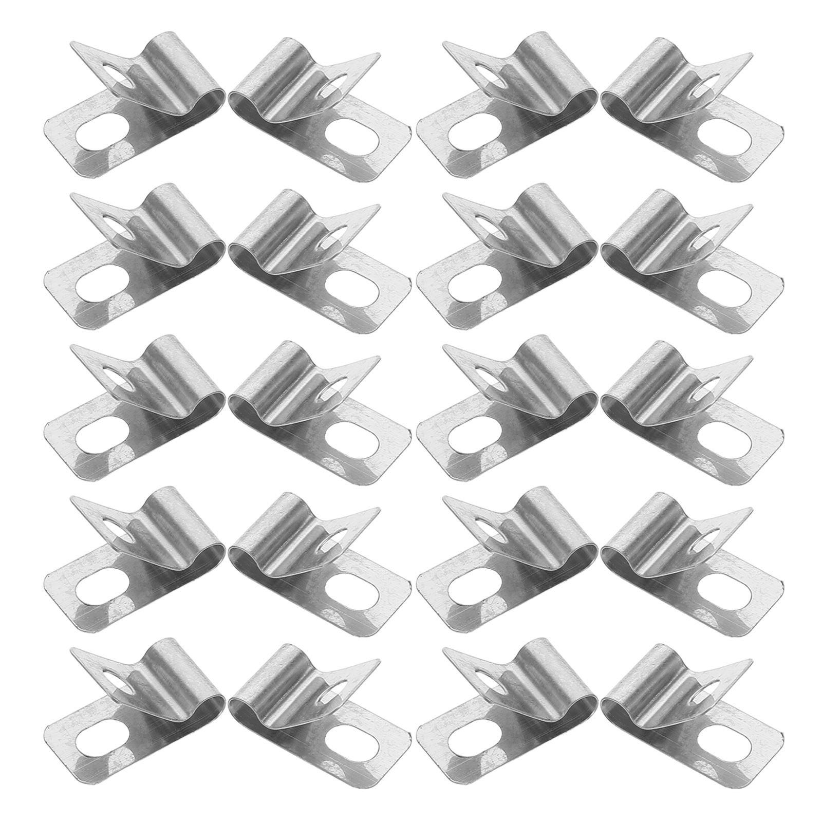 HOOWIFFY 100Pcs Stainless Steel Metal Wire Fence Clips for Quick and Easy Installation Fixing Accessories - Image 1