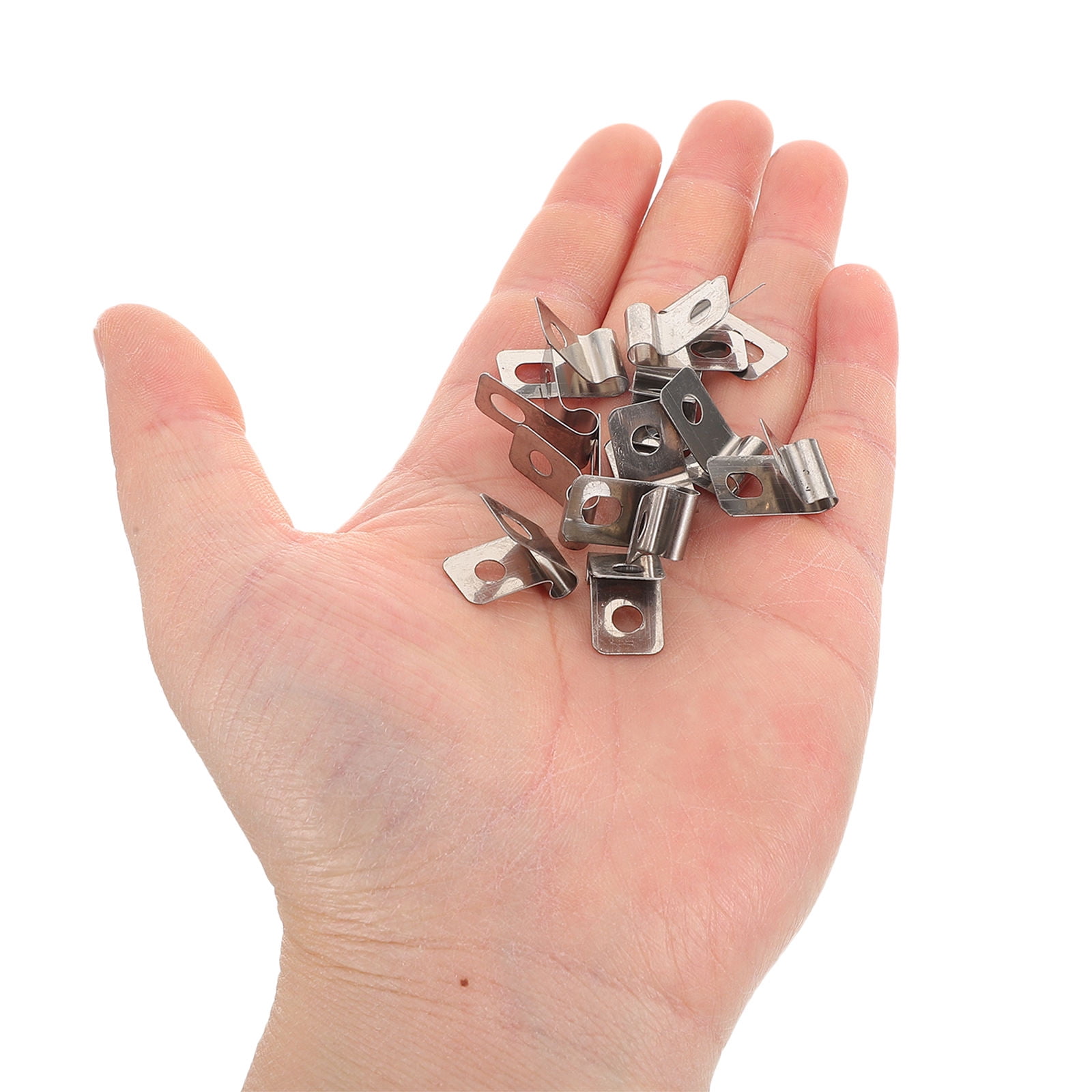 HOOWIFFY 100Pcs Stainless Steel Metal Wire Fence Clips for Quick and Easy Installation Fixing Accessories - Image 5