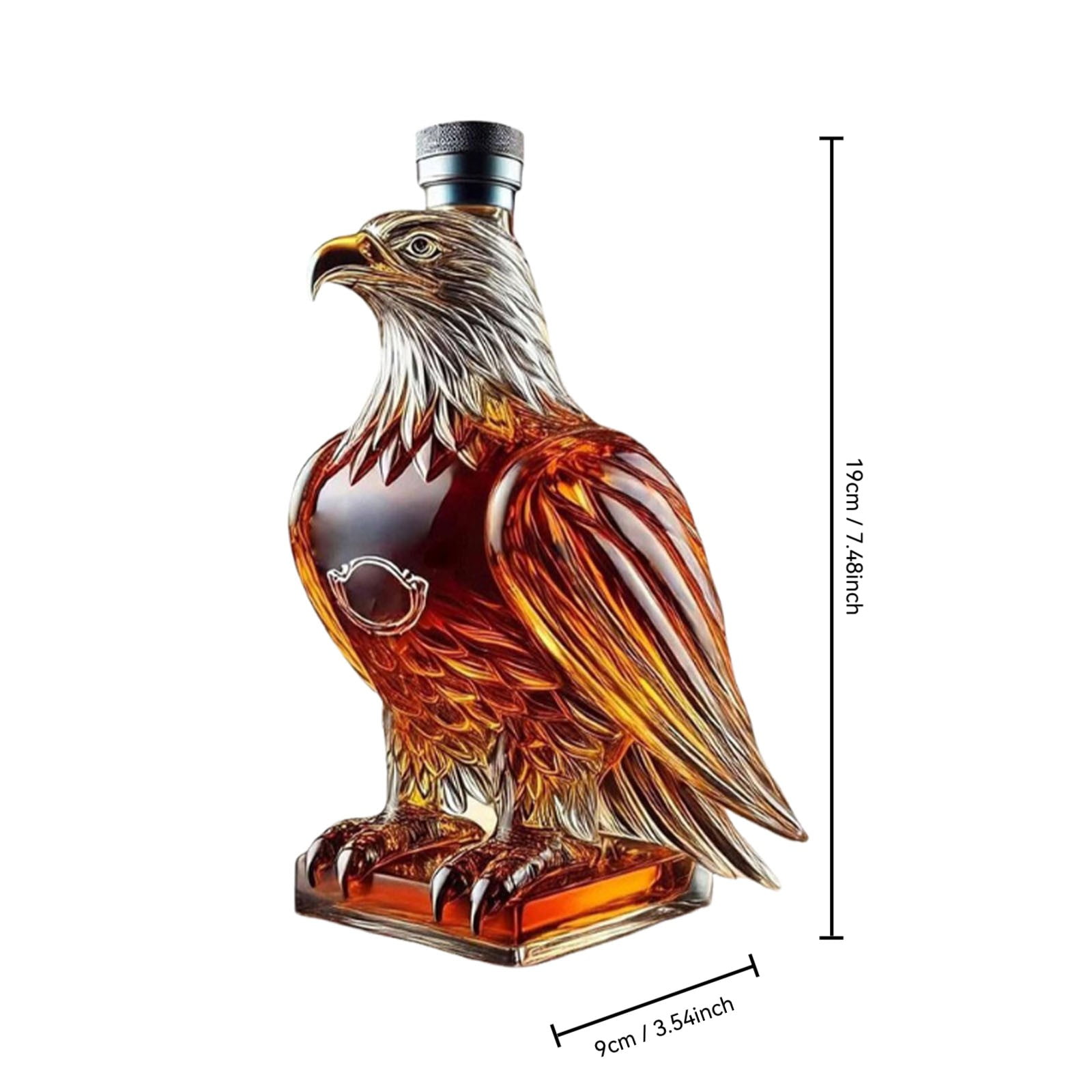 Darzheoy Wolf Whiskey Bottle, Funny Wolf Whiskey Bottle, 3D Wolf Shape Glass, Wine Decanter for Men Dad, Home Bar Dachshund Lover Decor C - Image 2
