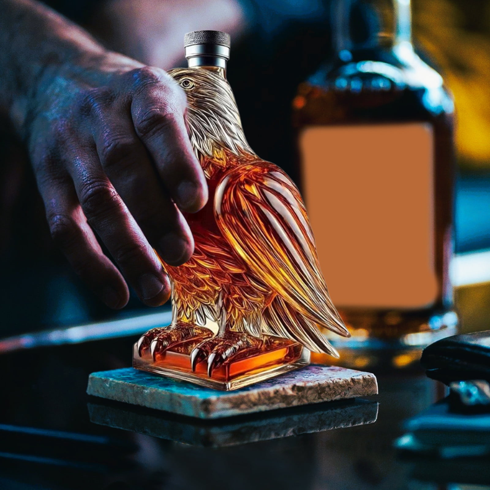 Darzheoy Wolf Whiskey Bottle, Funny Wolf Whiskey Bottle, 3D Wolf Shape Glass, Wine Decanter for Men Dad, Home Bar Dachshund Lover Decor C - Image 4