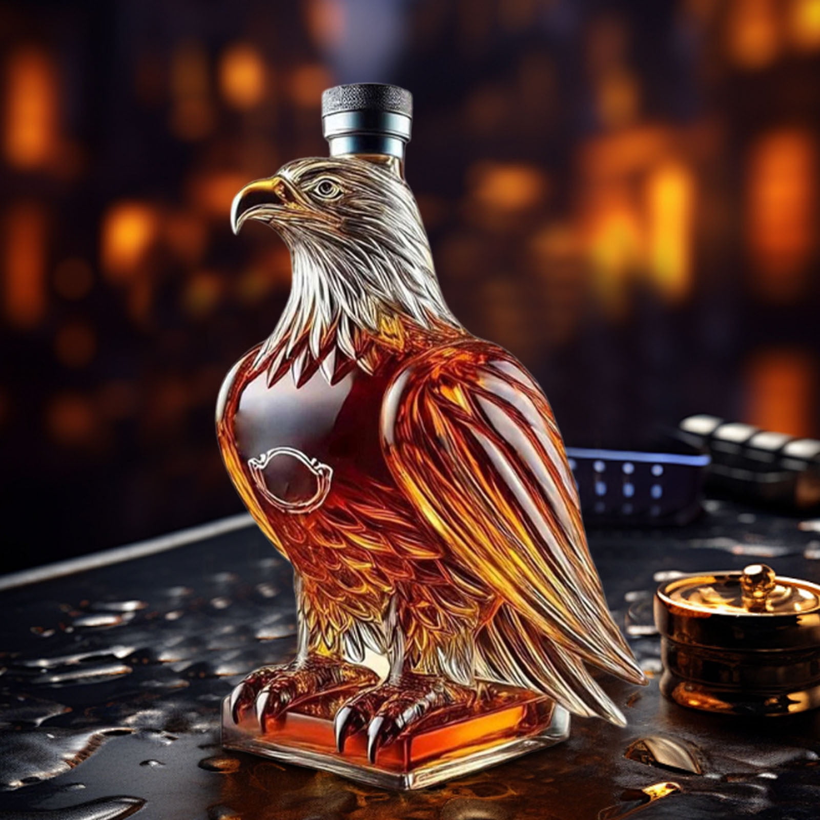 Darzheoy Wolf Whiskey Bottle, Funny Wolf Whiskey Bottle, 3D Wolf Shape Glass, Wine Decanter for Men Dad, Home Bar Dachshund Lover Decor C - Image 5