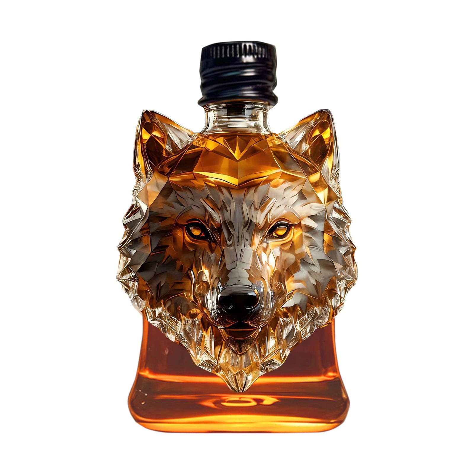 Darzheoy Wolf Whiskey Bottle, Funny Wolf Whiskey Bottle, 3D Wolf Shape Glass, Wine Decanter for Men Dad, Home Bar Dachshund Lover Decor D - Image 1
