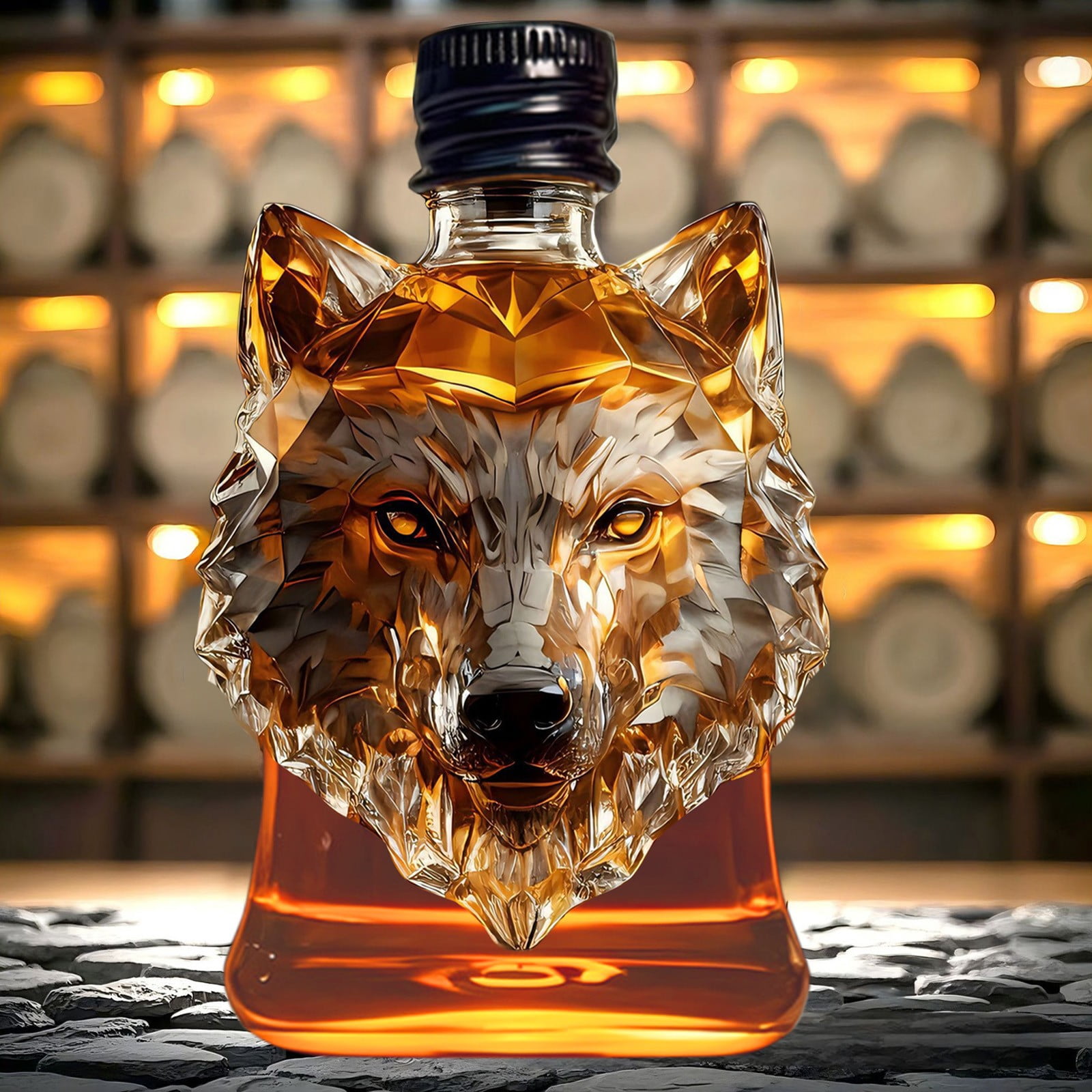 Darzheoy Wolf Whiskey Bottle, Funny Wolf Whiskey Bottle, 3D Wolf Shape Glass, Wine Decanter for Men Dad, Home Bar Dachshund Lover Decor D - Image 6