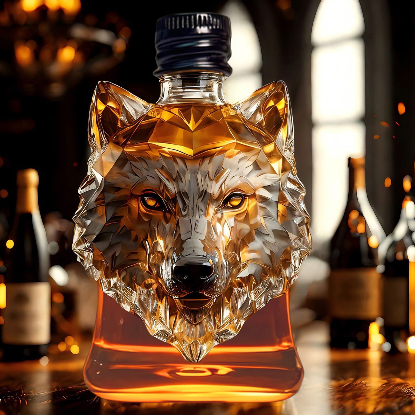 Darzheoy Wolf Whiskey Bottle, Funny Wolf Whiskey Bottle, 3D Wolf Shape Glass, Wine Decanter for Men Dad, Home Bar Dachshund Lover Decor D - Image 7