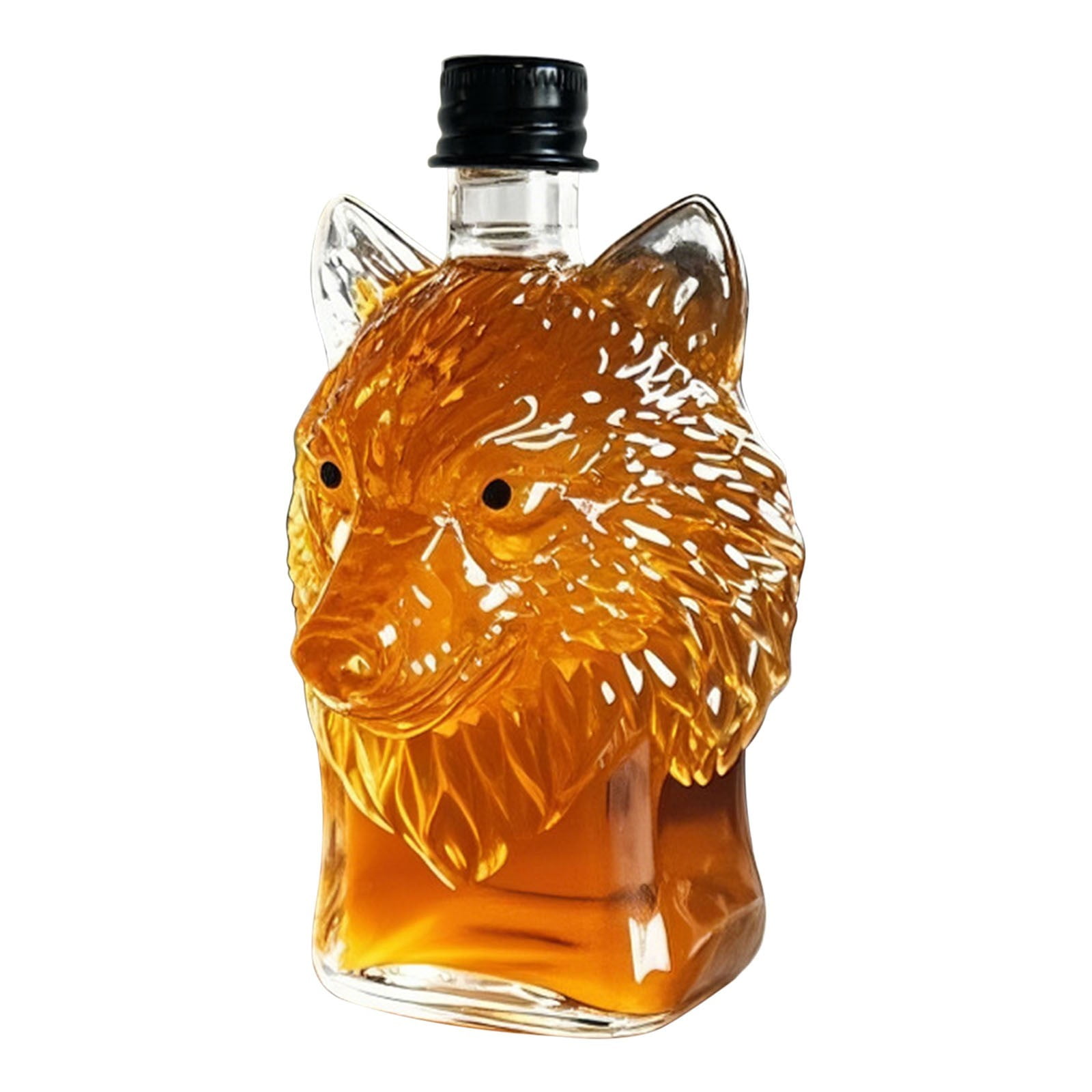 Darzheoy Wolf Whiskey Bottle, Funny Wolf Whiskey Bottle, 3D Wolf Shape Glass, Wine Decanter for Men Dad, Home Bar Dachshund Lover Decor E - Image 4