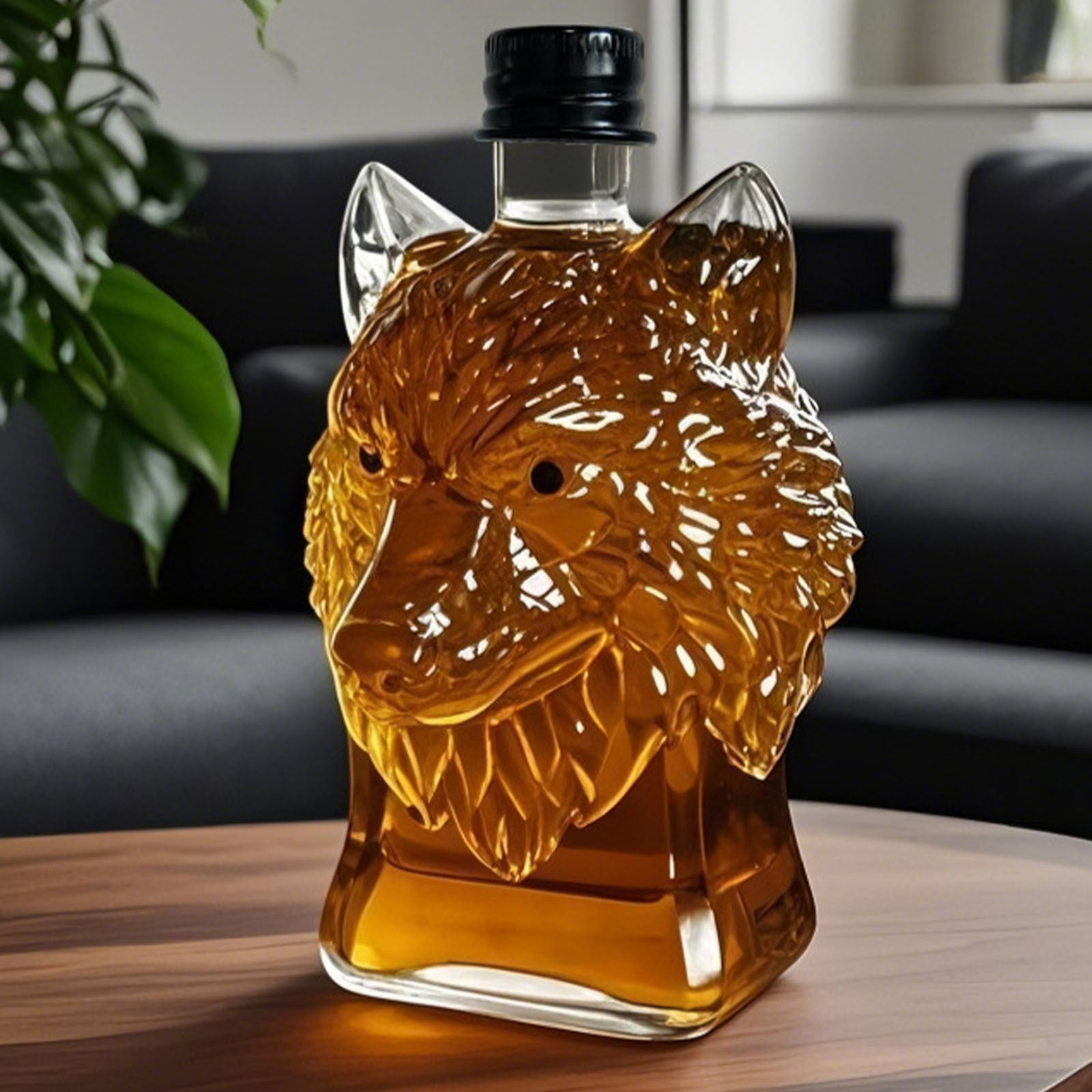 Darzheoy Wolf Whiskey Bottle, Funny Wolf Whiskey Bottle, 3D Wolf Shape Glass, Wine Decanter for Men Dad, Home Bar Dachshund Lover Decor E - Image 5