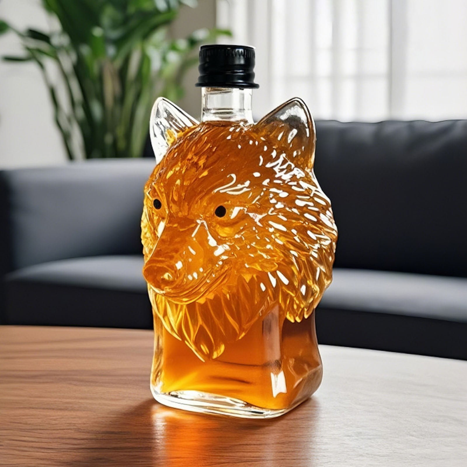 Darzheoy Wolf Whiskey Bottle, Funny Wolf Whiskey Bottle, 3D Wolf Shape Glass, Wine Decanter for Men Dad, Home Bar Dachshund Lover Decor E - Image 8