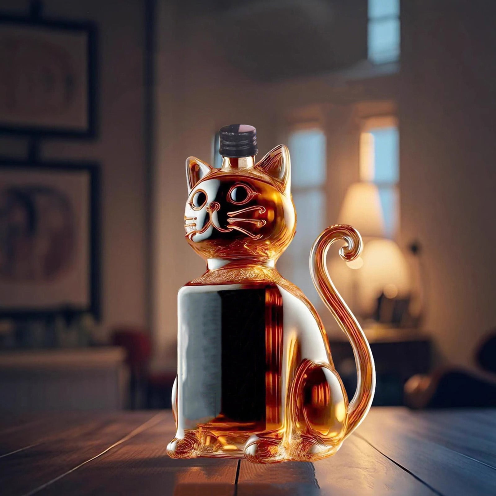 Darzheoy Wolf Whiskey Bottle, Funny Wolf Whiskey Bottle, 3D Wolf Shape Glass, Wine Decanter for Men Dad, Home Bar Dachshund Lover Decor G - Image 5