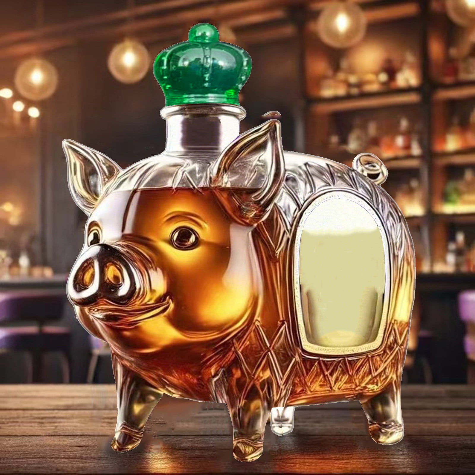 Darzheoy Wolf Whiskey Bottle, Funny Wolf Whiskey Bottle, 3D Wolf Shape Glass, Wine Decanter for Men Dad, Home Bar Dachshund Lover Decor I - Image 5