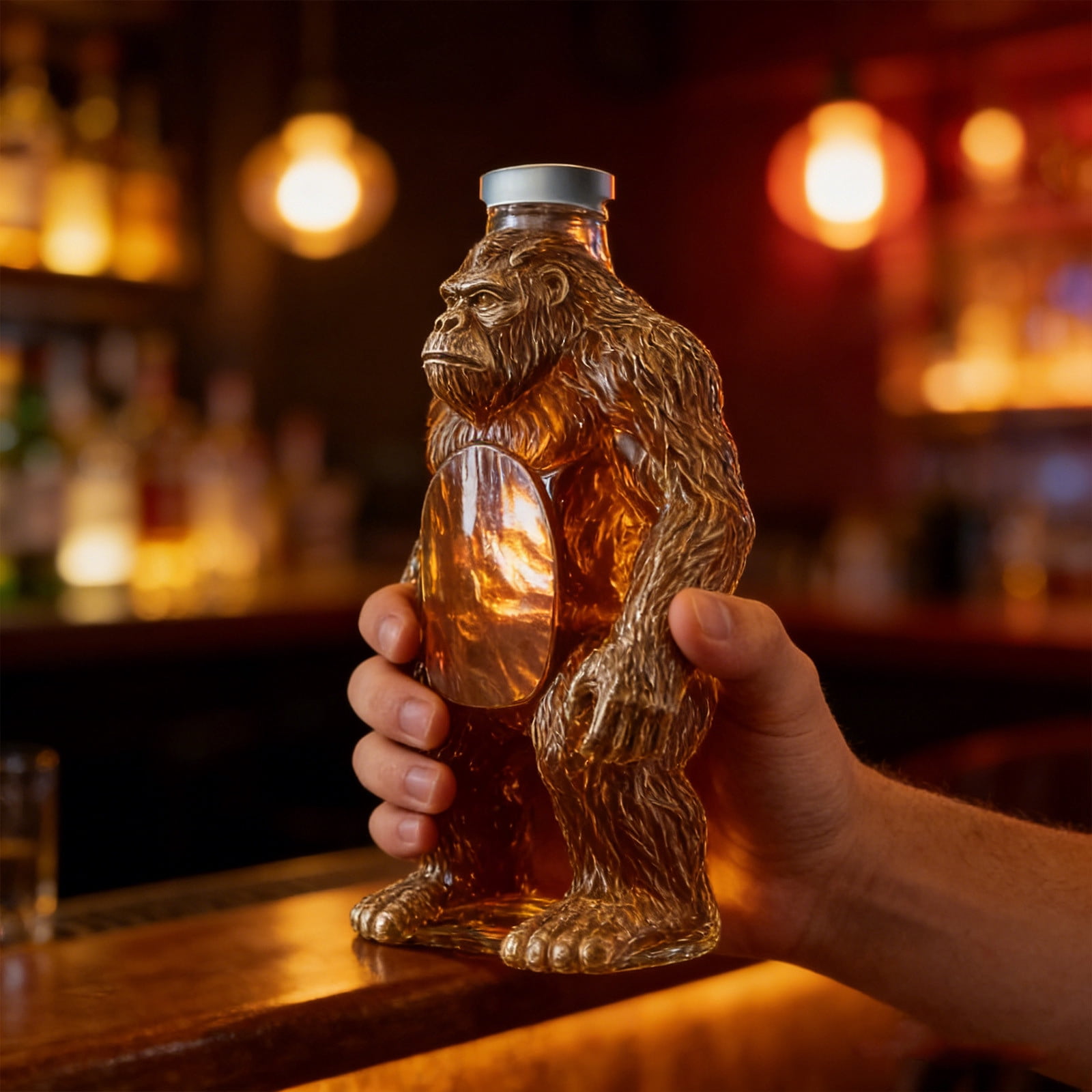Darzheoy Wolf Whiskey Bottle, Funny Wolf Whiskey Bottle, 3D Wolf Shape Glass, Wine Decanter for Men Dad, Home Bar Dachshund Lover Decor P - Image 4