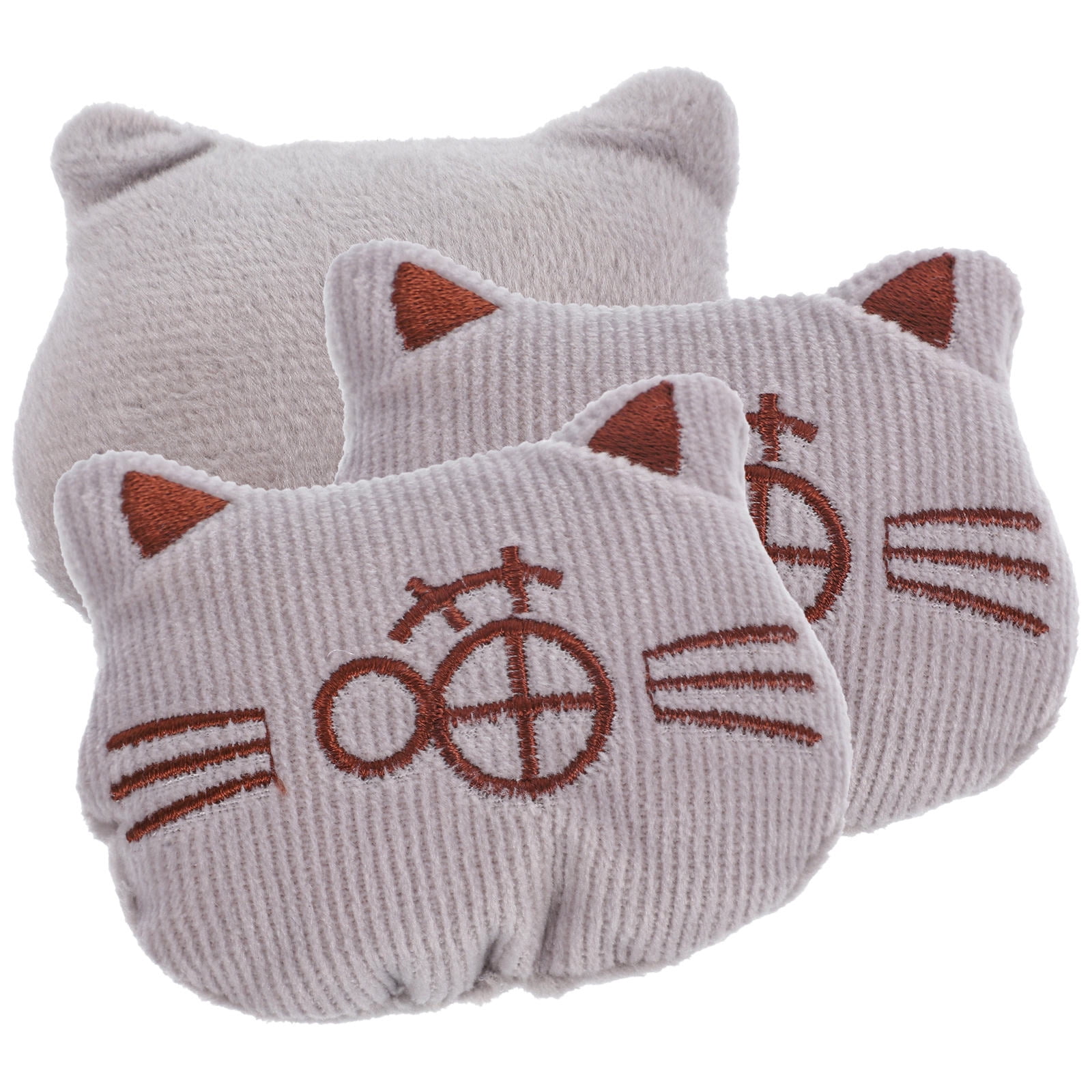HOOWIFFY 3Pcs Chewing Toys Cat Plush Catnip Toys Multi Plush Stress Relief Indoor Cat - Image 1
