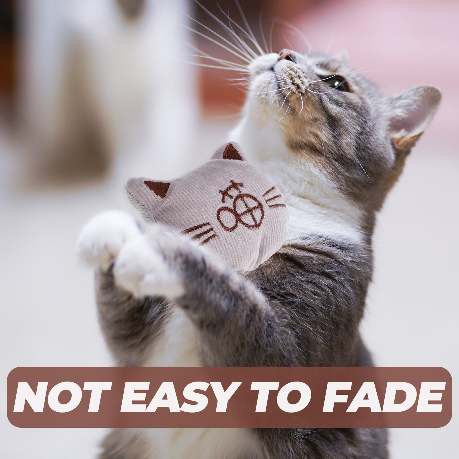 HOOWIFFY 3Pcs Chewing Toys Cat Plush Catnip Toys Multi Plush Stress Relief Indoor Cat - Image 4