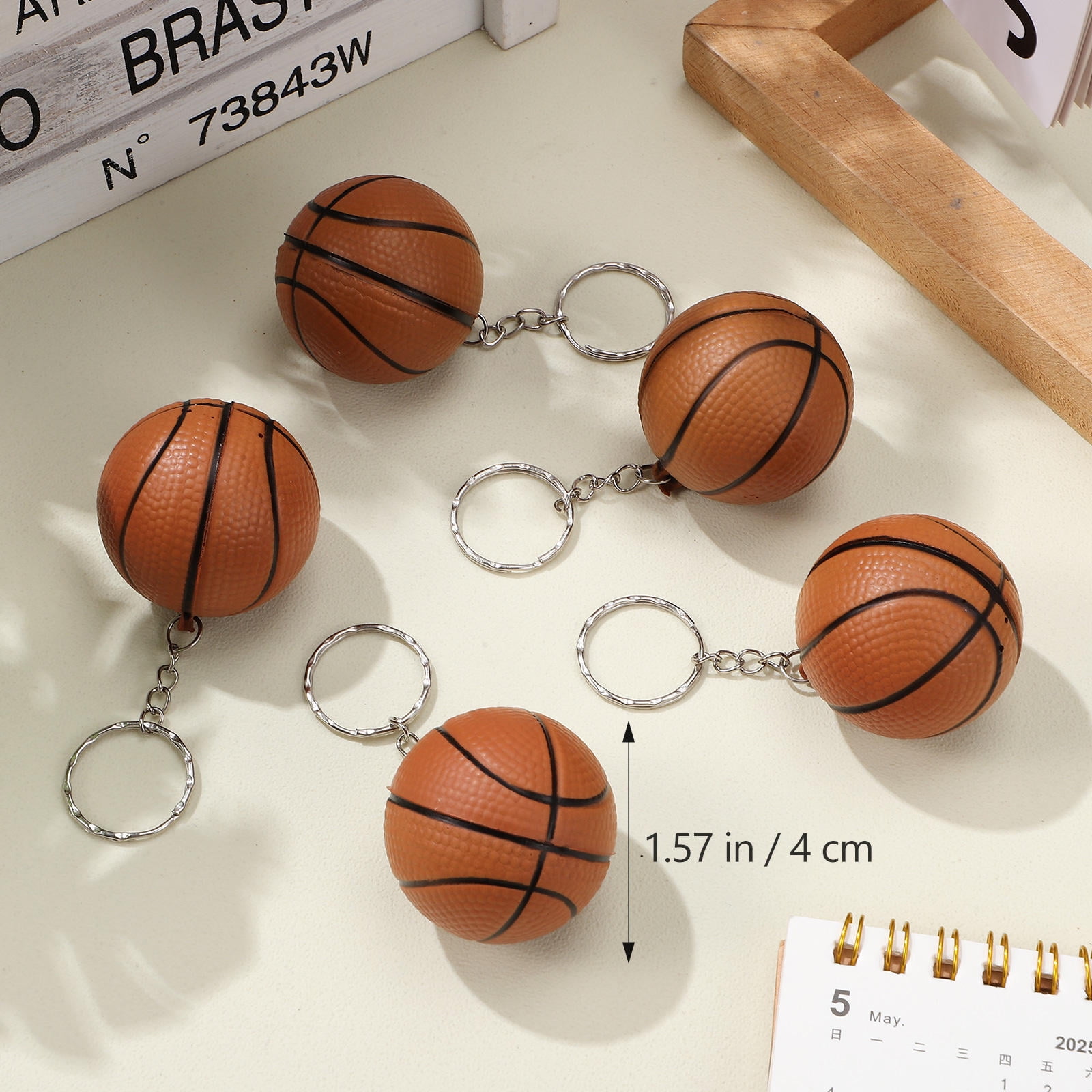 HOOWIFFY 24pcs Basketball Party Favors Simple Design Alloy Key Decoration for Adults - Image 2