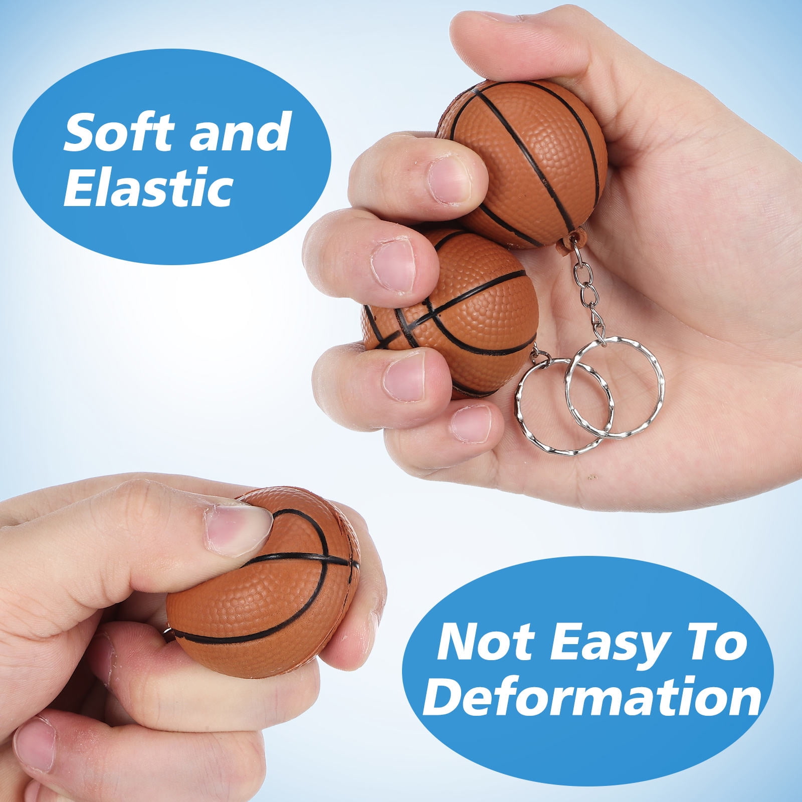 HOOWIFFY 24pcs Basketball Party Favors Simple Design Alloy Key Decoration for Adults - Image 3