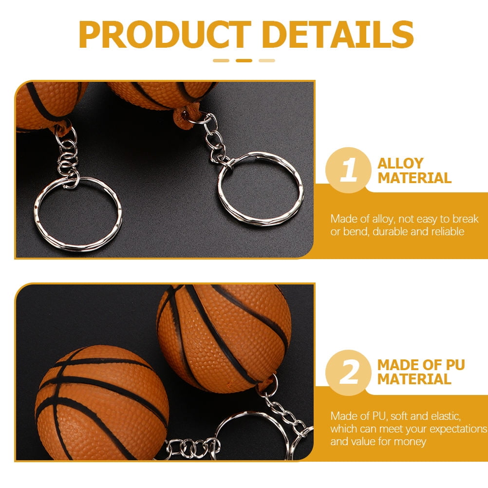 HOOWIFFY 24pcs Basketball Party Favors Simple Design Alloy Key Decoration for Adults - Image 5