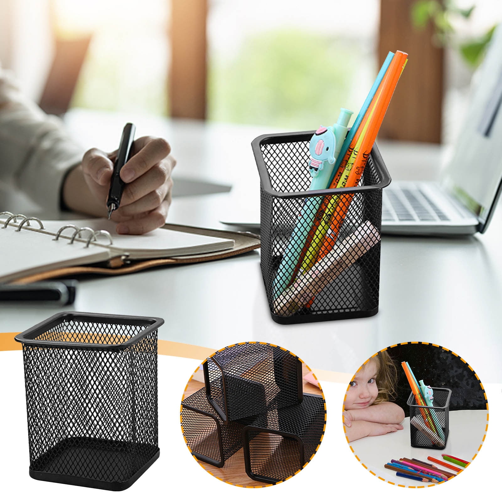 Darzheoy Pen Holder Mesh Pencil Holder Metal Pencil Holders Pen Organizer for Desk Office Pencil Holders, Back to Sch-ool Supplies C - Image 1