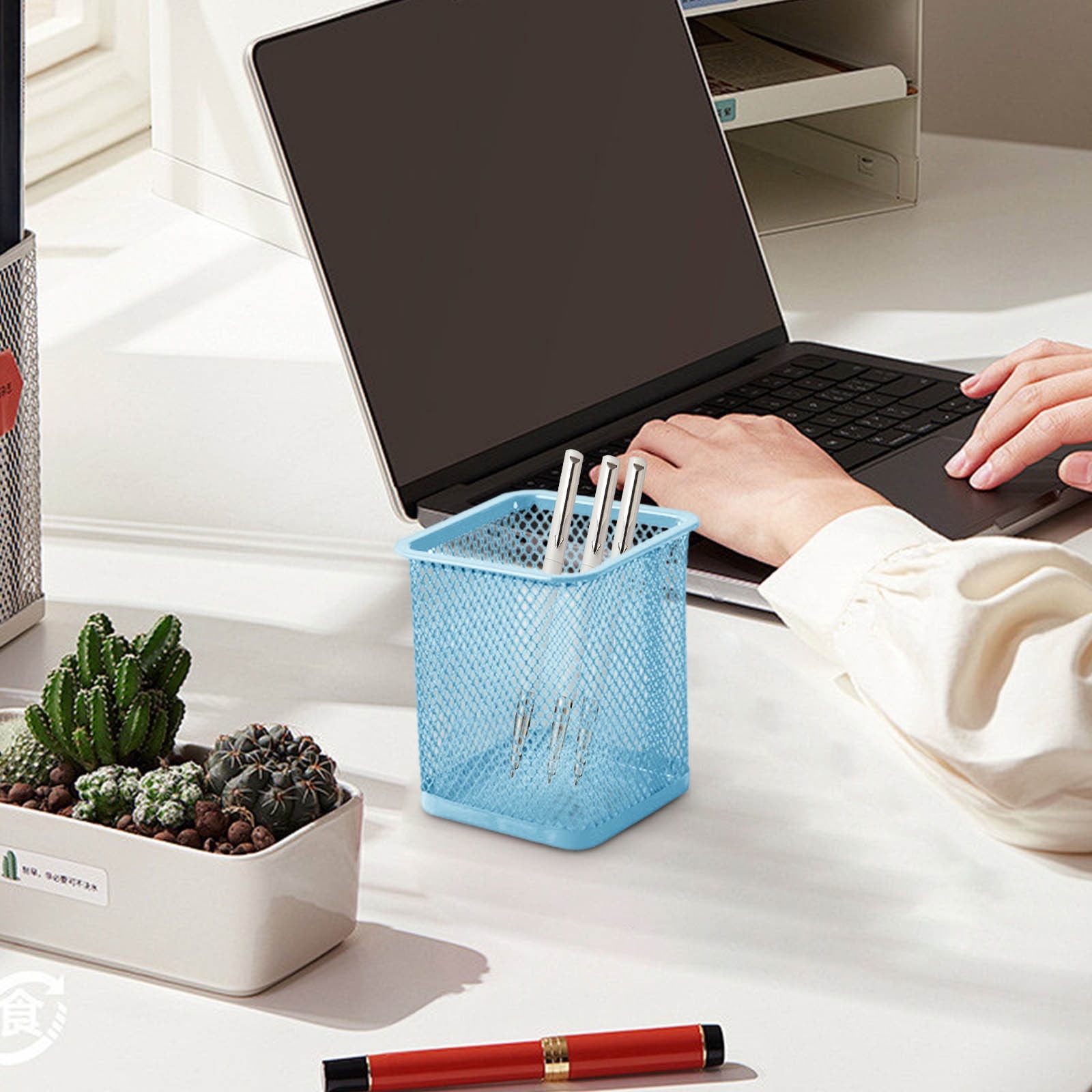 Darzheoy Pen Holder Mesh Pencil Holder Metal Pencil Holders Pen Organizer for Desk Office Pencil Holders, Back to Sch-ool Supplies G - Image 5