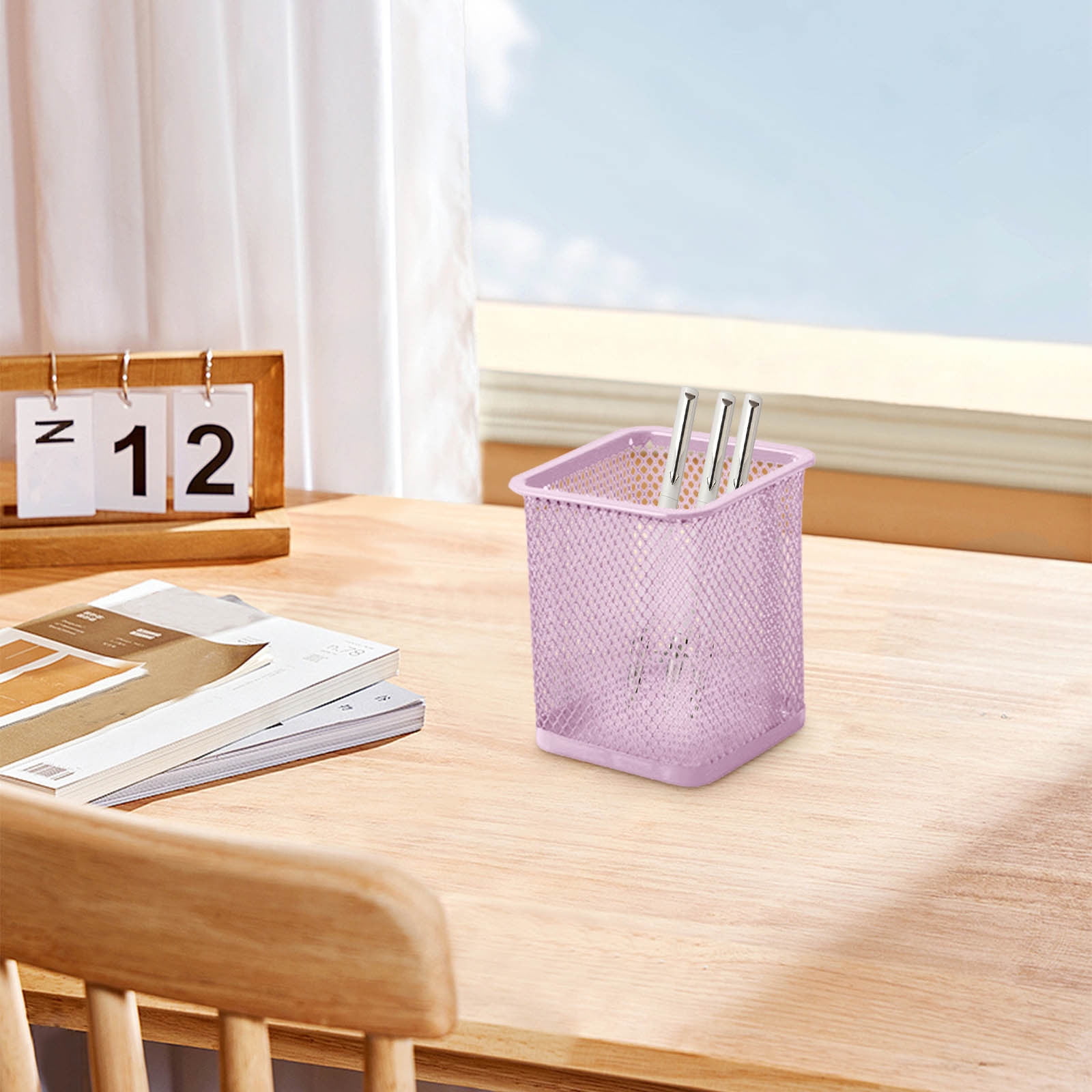 Darzheoy Pen Holder Mesh Pencil Holder Metal Pencil Holders Pen Organizer for Desk Office Pencil Holders, Back to Sch-ool Supplies H - Image 4