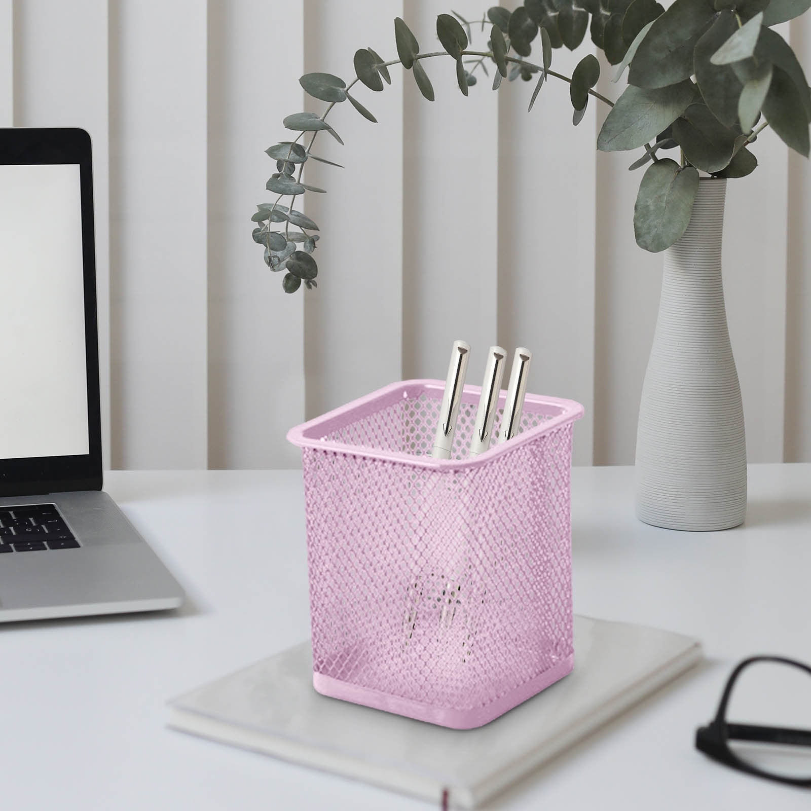 Darzheoy Pen Holder Mesh Pencil Holder Metal Pencil Holders Pen Organizer for Desk Office Pencil Holders, Back to Sch-ool Supplies H - Image 5