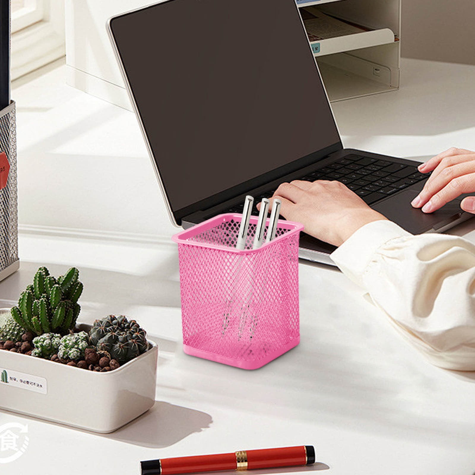 Darzheoy Pen Holder Mesh Pencil Holder Metal Pencil Holders Pen Organizer for Desk Office Pencil Holders, Back to Sch-ool Supplies J - Image 5