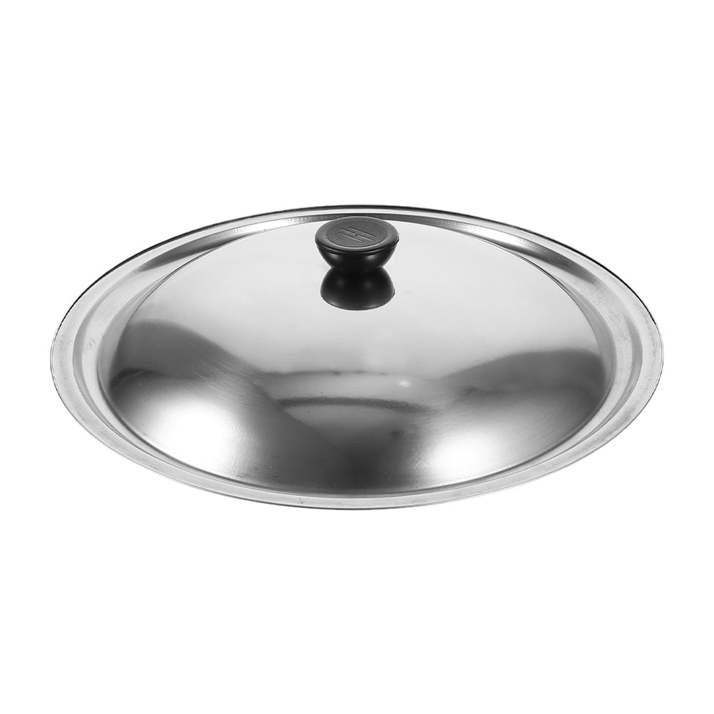 HOOWIFFY Stainless Steel Pot Lid for Kitchen Easy Clean Universal Pan Cover with Sturdy Handle 11.8 Inches Silver - Image 1
