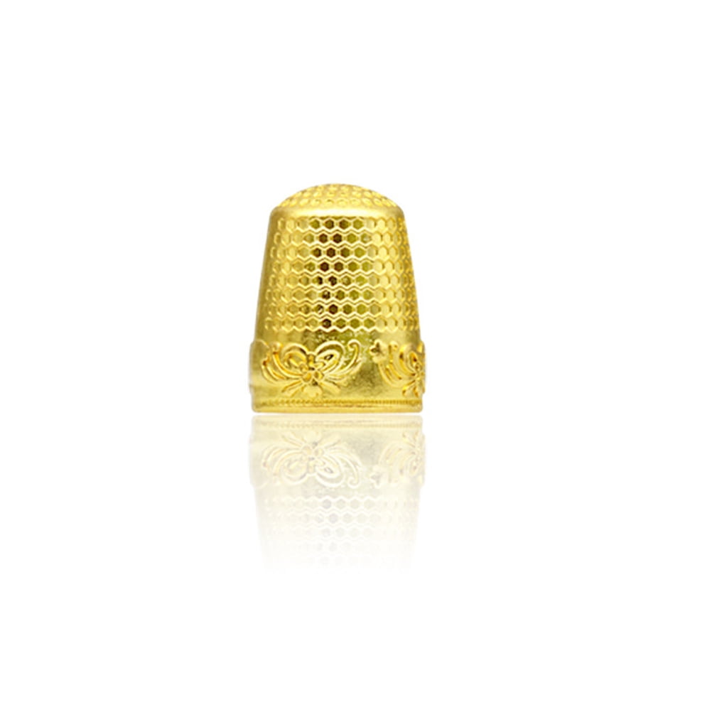 HOOWIFFY Portable Copper Thimble Golden Sewing Accessory for Beginners 10Pcs - Image 1