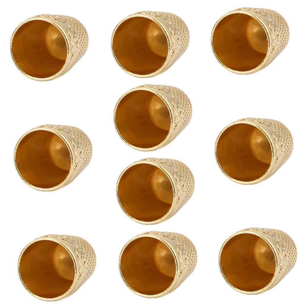 HOOWIFFY Portable Copper Thimble Golden Sewing Accessory for Beginners 10Pcs - Image 3
