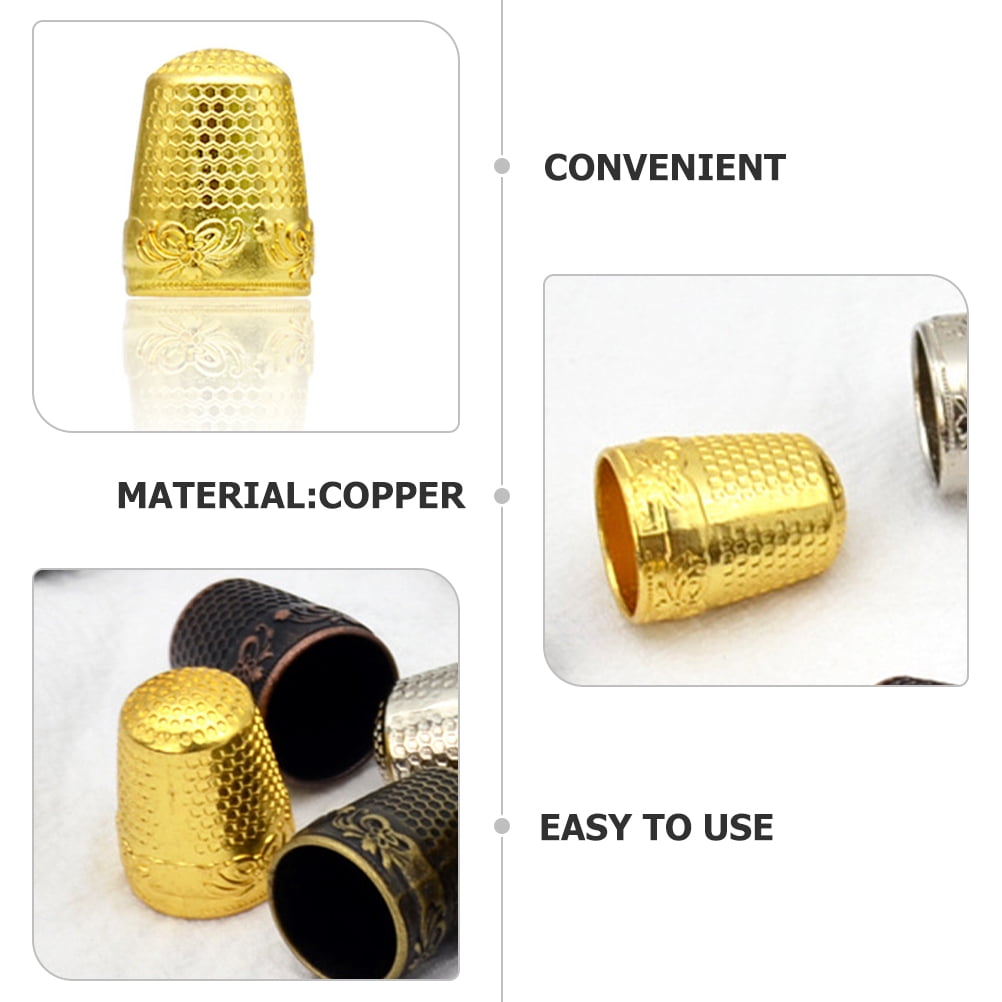 HOOWIFFY Portable Copper Thimble Golden Sewing Accessory for Beginners 10Pcs - Image 5