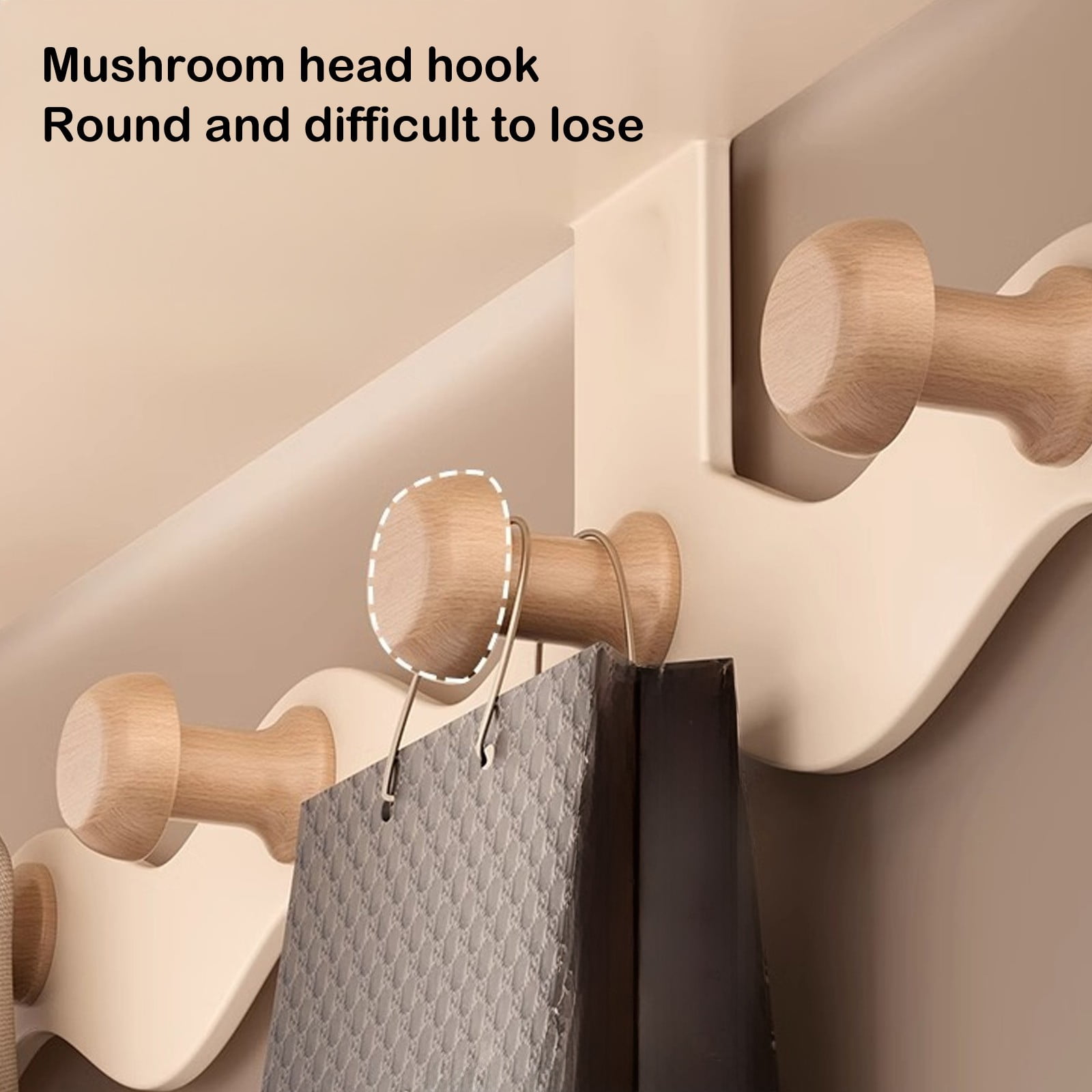 Darzheoy Wall Mounted Coat Rack with Shelf, 14 inches White Wood Floating Shelf for Entryway, Bathroom, Bedroom S - Image 6