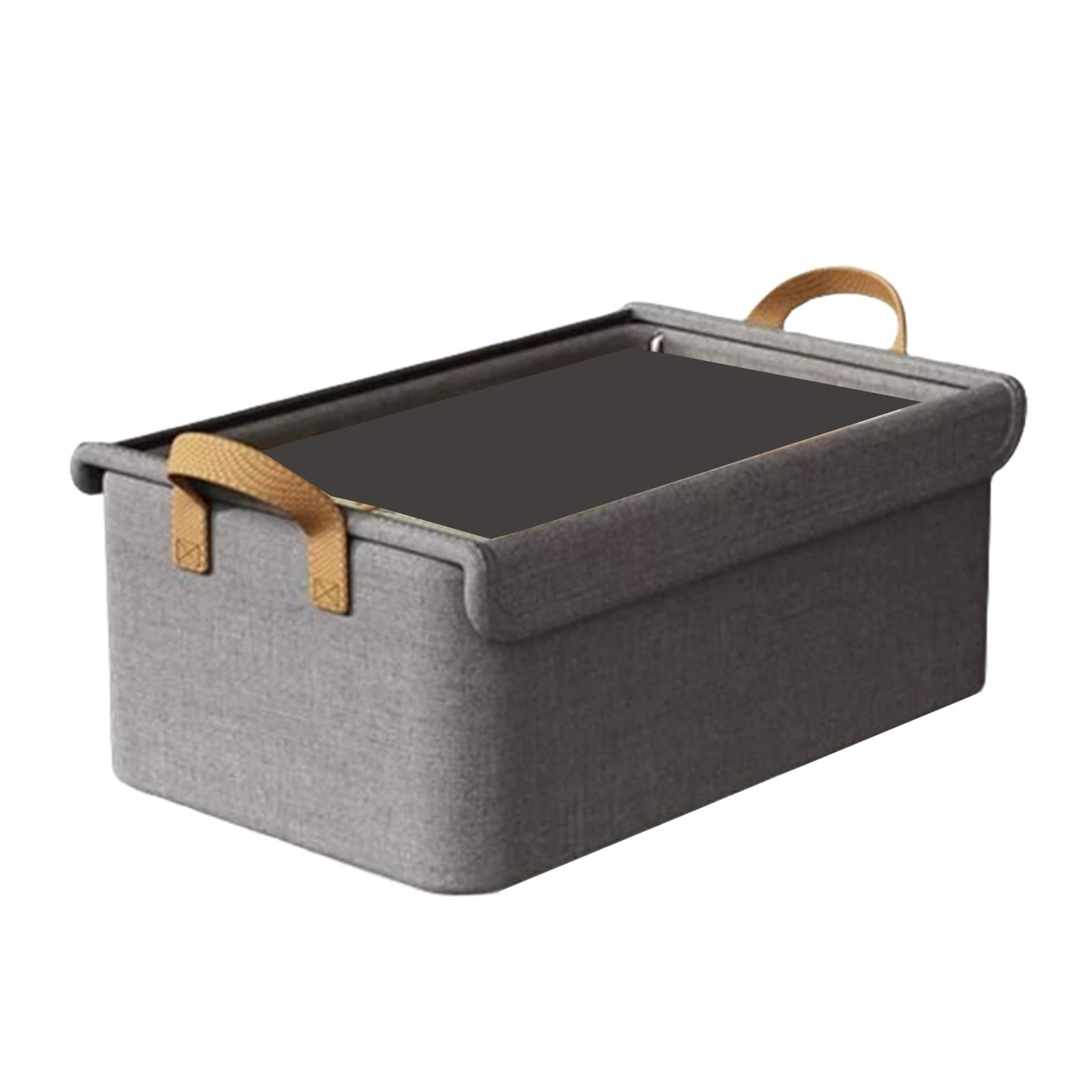 Darzheoy Large Foldable Storage Box with Lids Fabric Storage Cube Organizer Cloth Containers Bins Baskets for Closet Clothes Clothing Bed Room Gray - Image 2