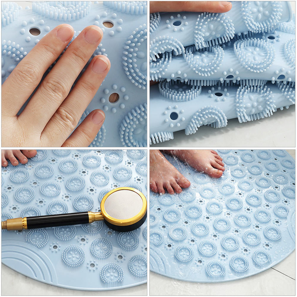 HOOWIFFY PVC Foot Cleaner Mat with Acupoint Massage for Home Use, Non- Bath Shower Floor Mat, 1 Pc - Image 6