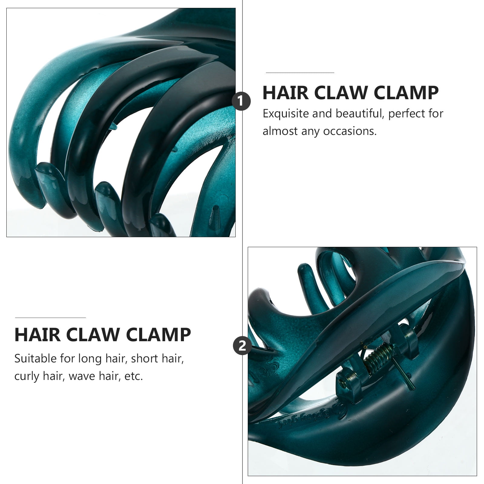 HOOWIFFY 2-Pack Acrylic Hair Clips for Thick Hair, Daily Styling Accessories for Women - Image 7