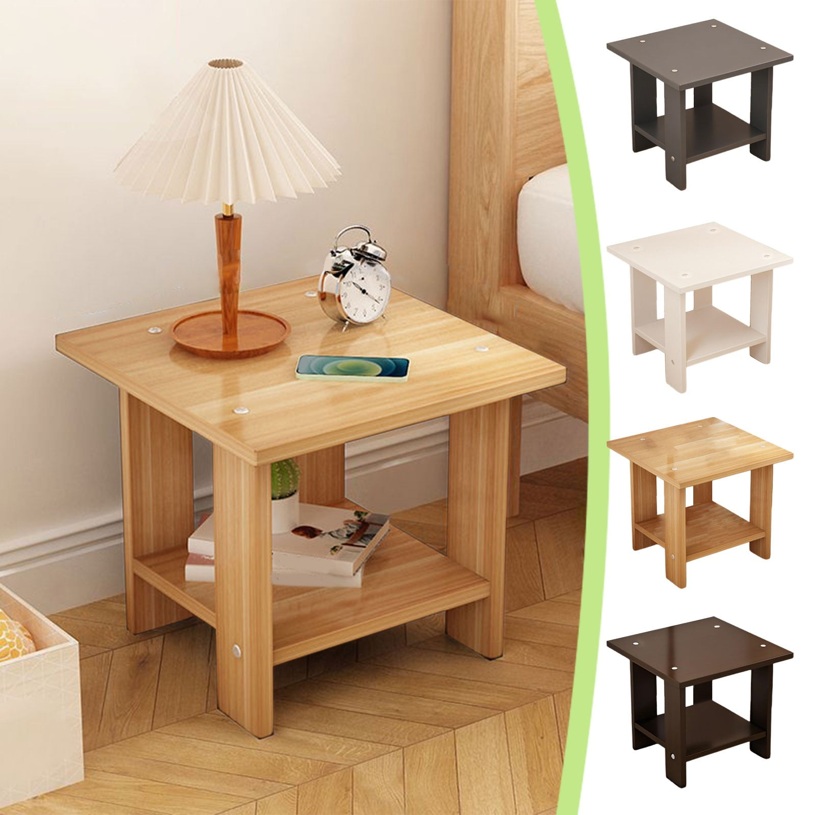 Kdkad Compact Multi-Functional Side Table, Small Accent End Table for Sofa, Bedside, Living Room & Apartment, Portable Tea Table Nightstand Black - Image 1
