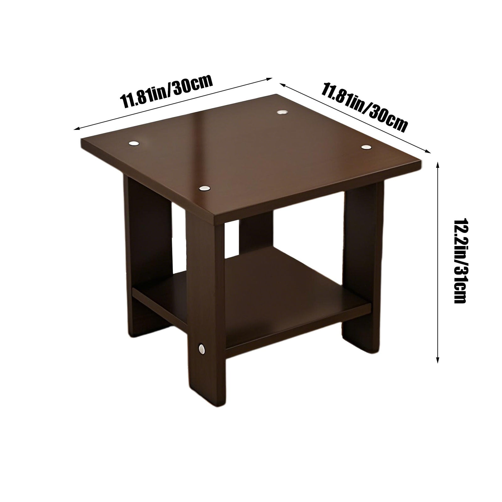 Kdkad Compact Multi-Functional Side Table, Small Accent End Table for Sofa, Bedside, Living Room & Apartment, Portable Tea Table Nightstand Black - Image 4
