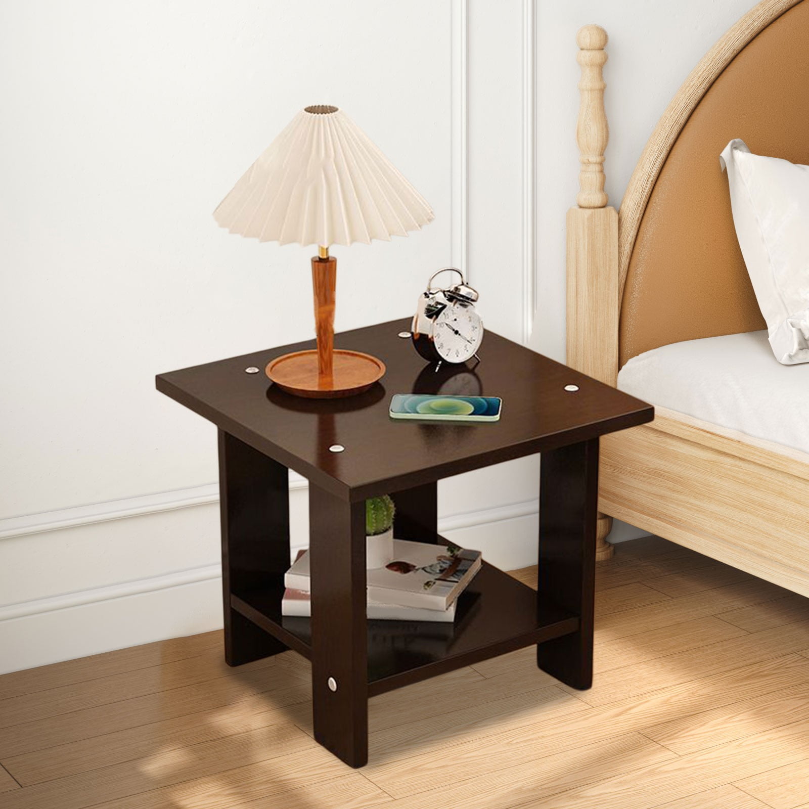 Kdkad Compact Multi-Functional Side Table, Small Accent End Table for Sofa, Bedside, Living Room & Apartment, Portable Tea Table Nightstand Black - Image 6