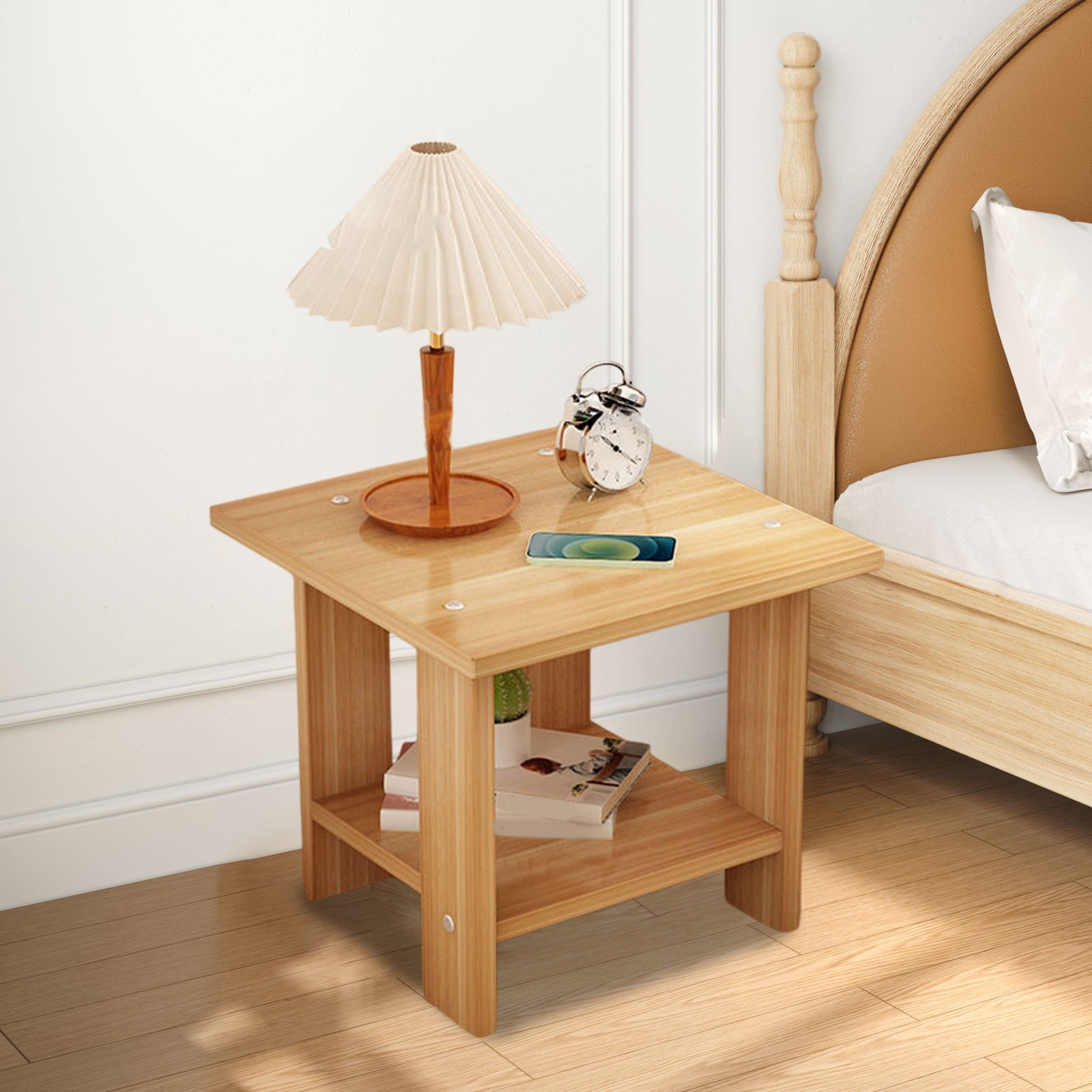 Kdkad Compact Multi-Functional Side Table, Small Accent End Table for Sofa, Bedside, Living Room & Apartment, Portable Tea Table Nightstand Brown - Image 6