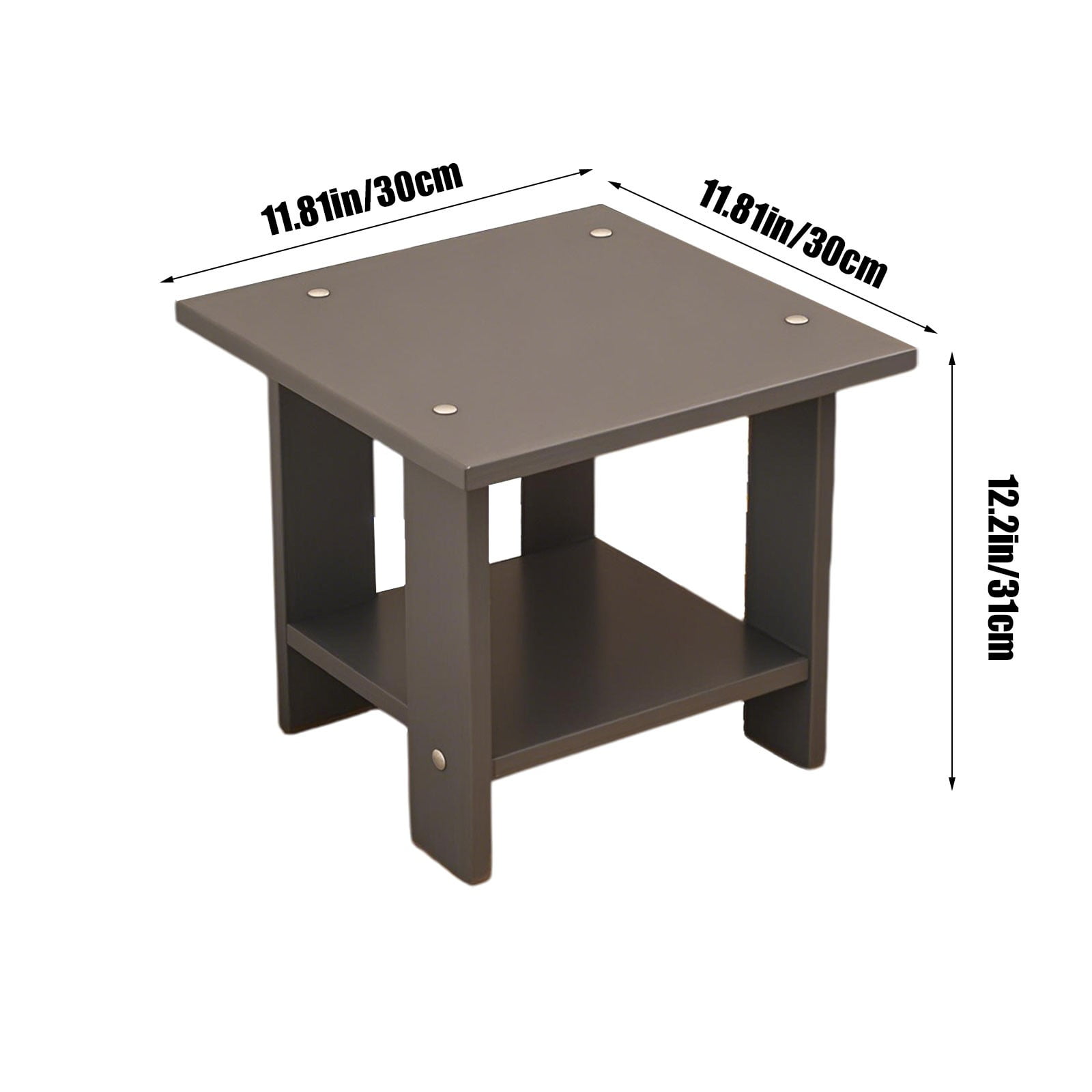 Kdkad Compact Multi-Functional Side Table, Small Accent End Table for Sofa, Bedside, Living Room & Apartment, Portable Tea Table Nightstand Gray - Image 4