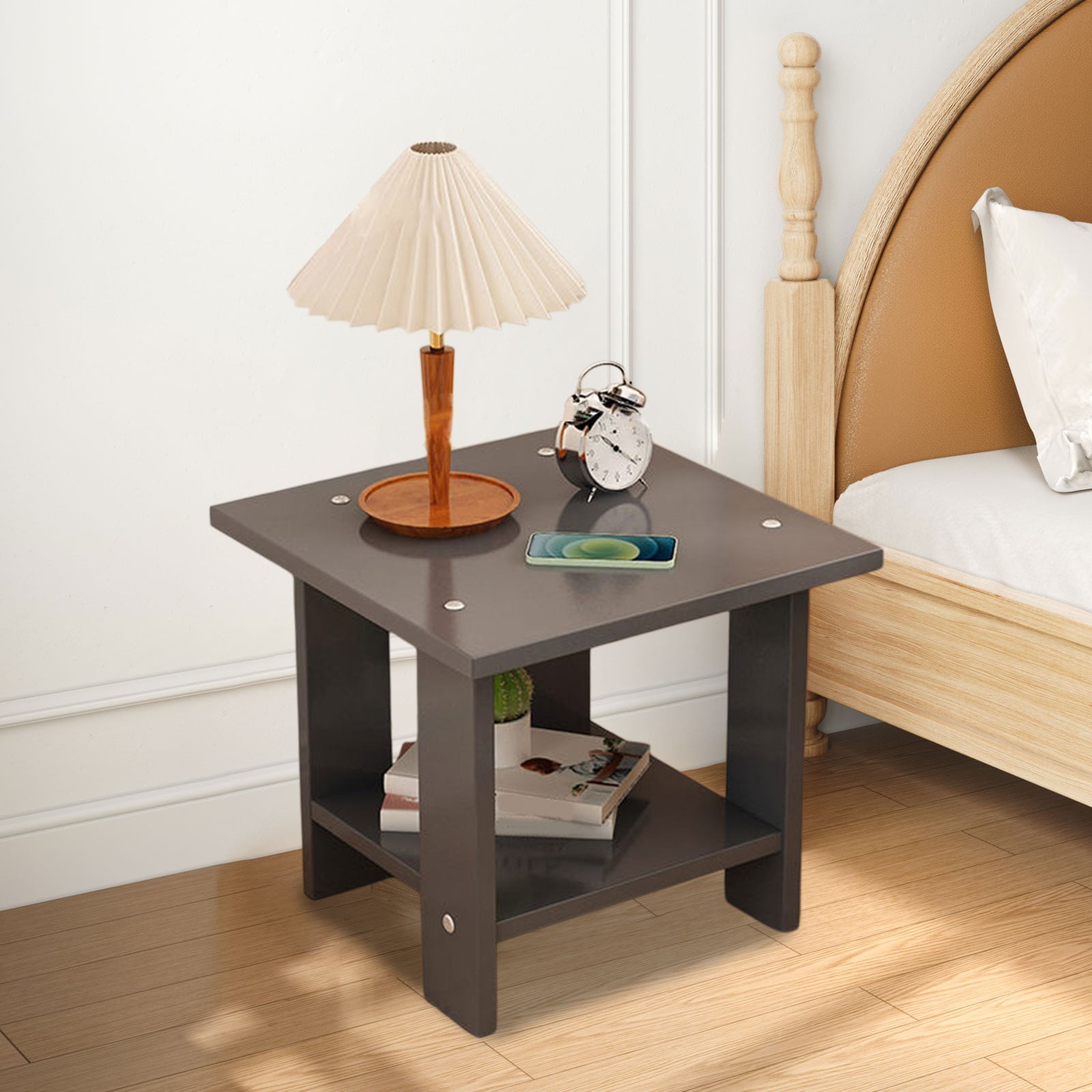Kdkad Compact Multi-Functional Side Table, Small Accent End Table for Sofa, Bedside, Living Room & Apartment, Portable Tea Table Nightstand Gray - Image 7
