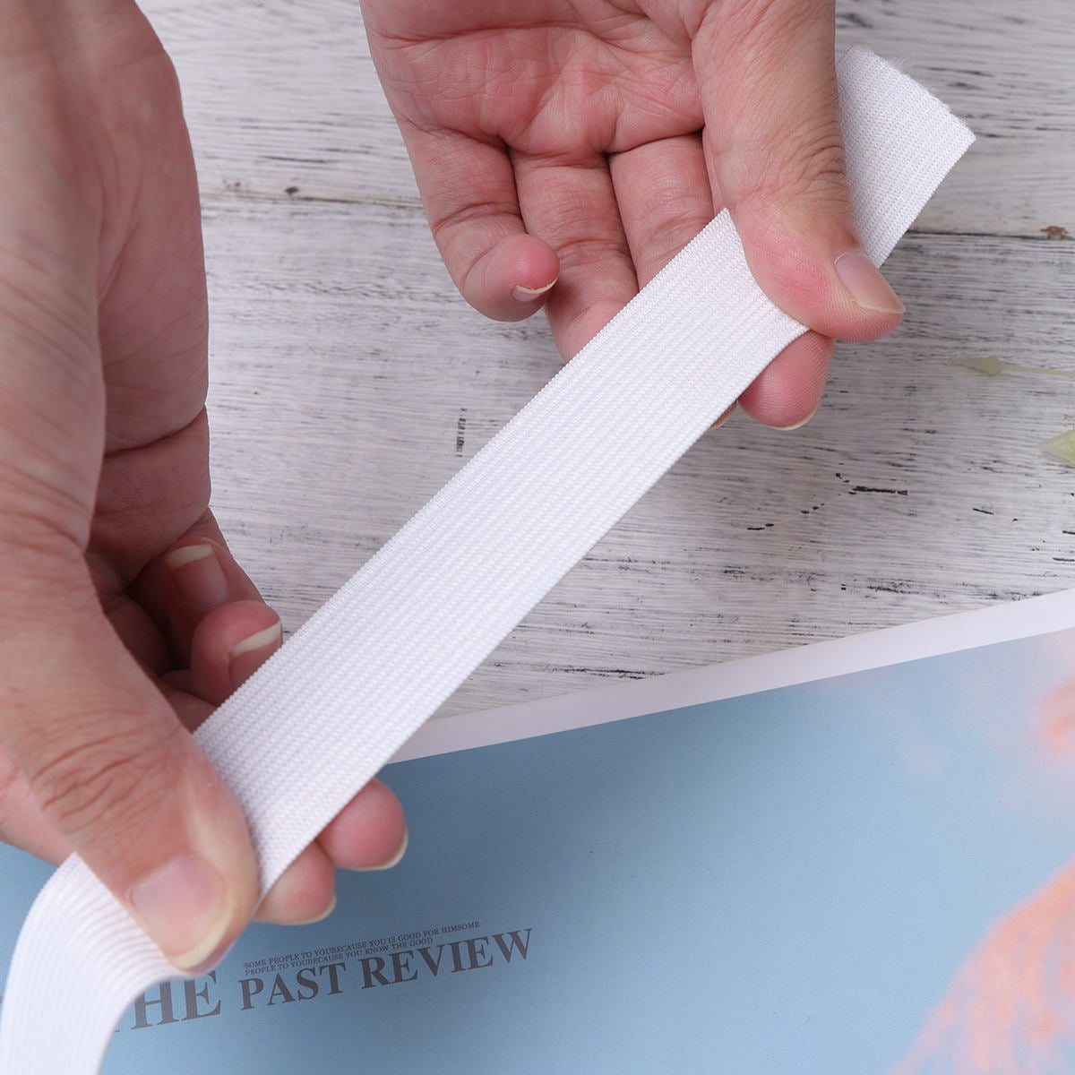 HOOWIFFY White Sewing Basting Tape for Elastic Band, 1 Roll - and Easy to Use Sewing Accessory - Image 3