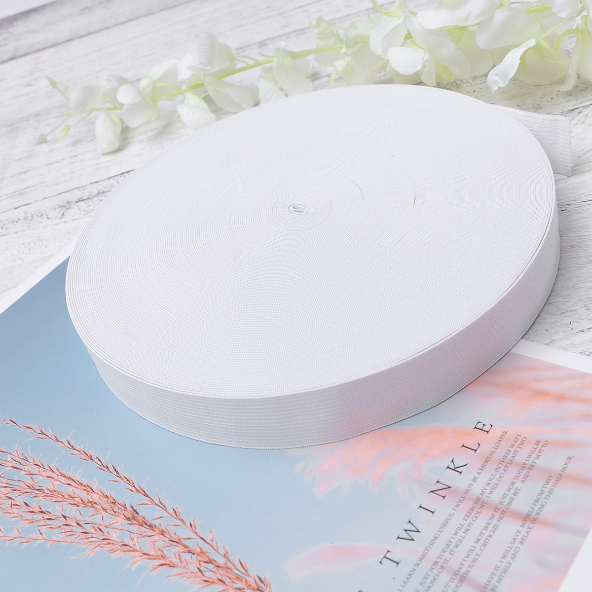 HOOWIFFY White Sewing Basting Tape for Elastic Band, 1 Roll - and Easy to Use Sewing Accessory - Image 5