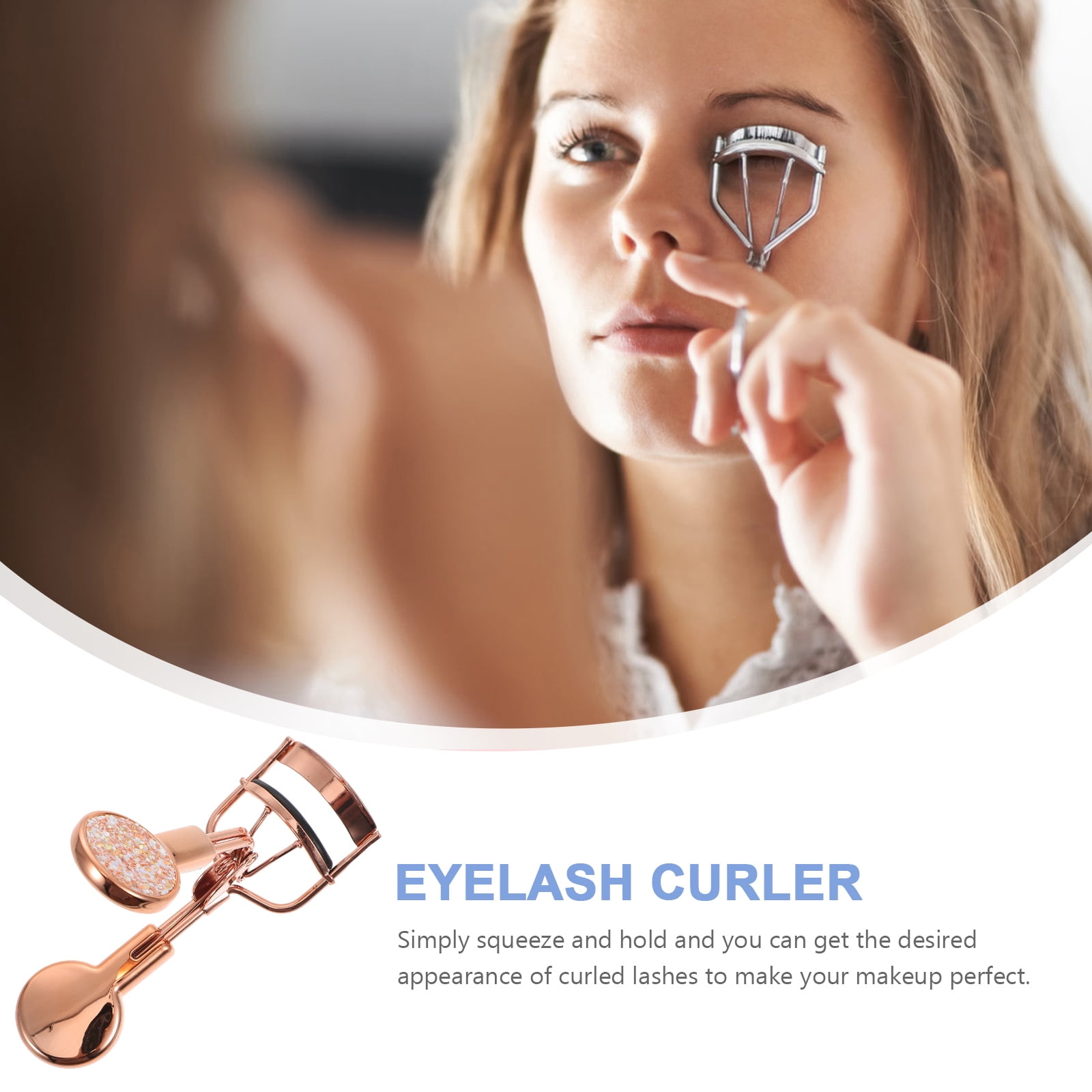 HOOWIFFY Rose Eyelash Curler Stainless Steel Lash Curler for Beautiful Eye Makeup - Image 5