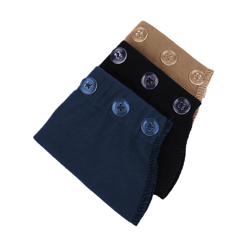 HOOWIFFY 3-Pack Adjustable Waist Button Repair Patch Elastic Band for Pants and Jeans - Image 3