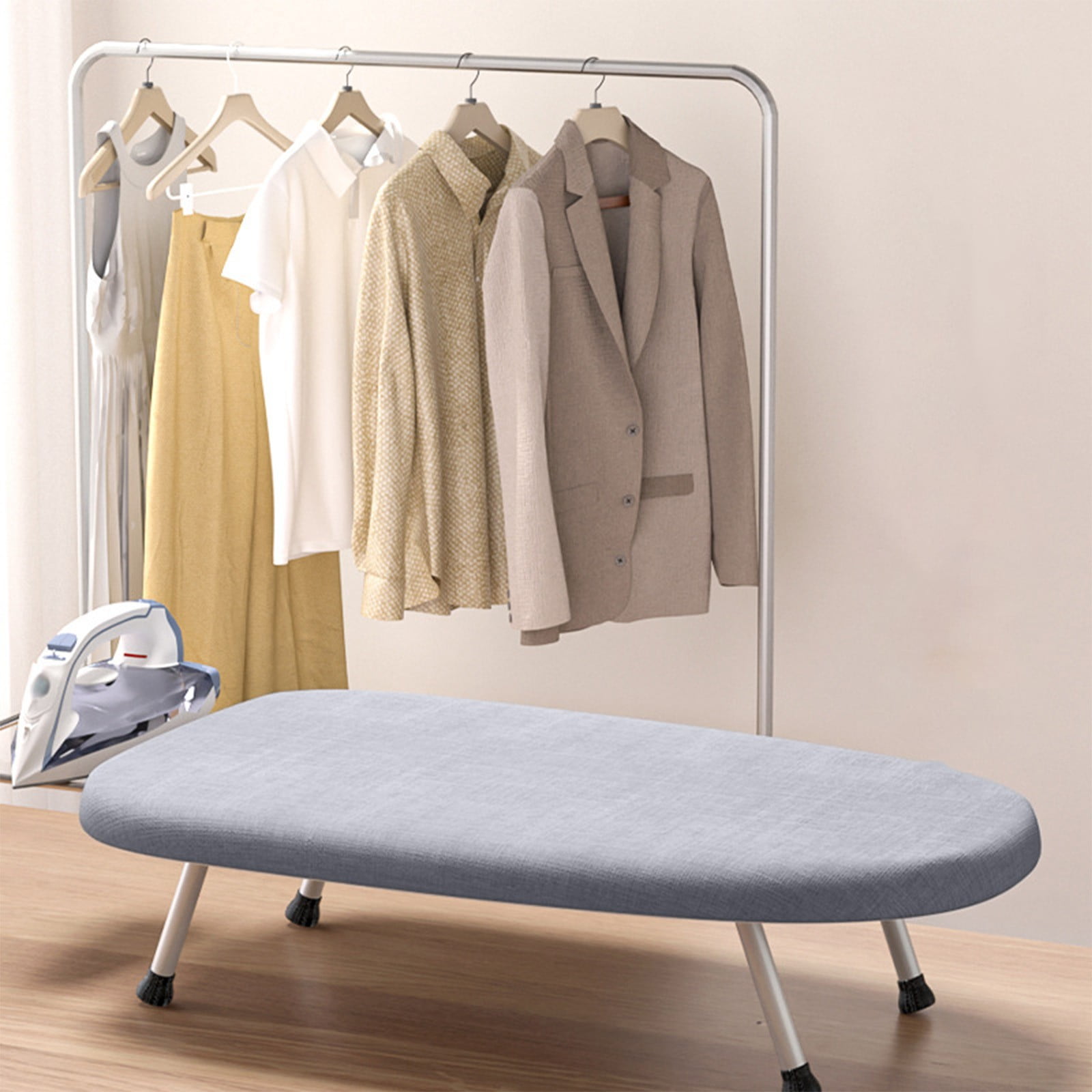 Kdkad Desktop Ironing Board, Small Folding Tabletop Iron Board with Heat-Resistant Cover, Portable for Dorm, Travel & Small Spaces, Mini Ironing Mat A - Image 1