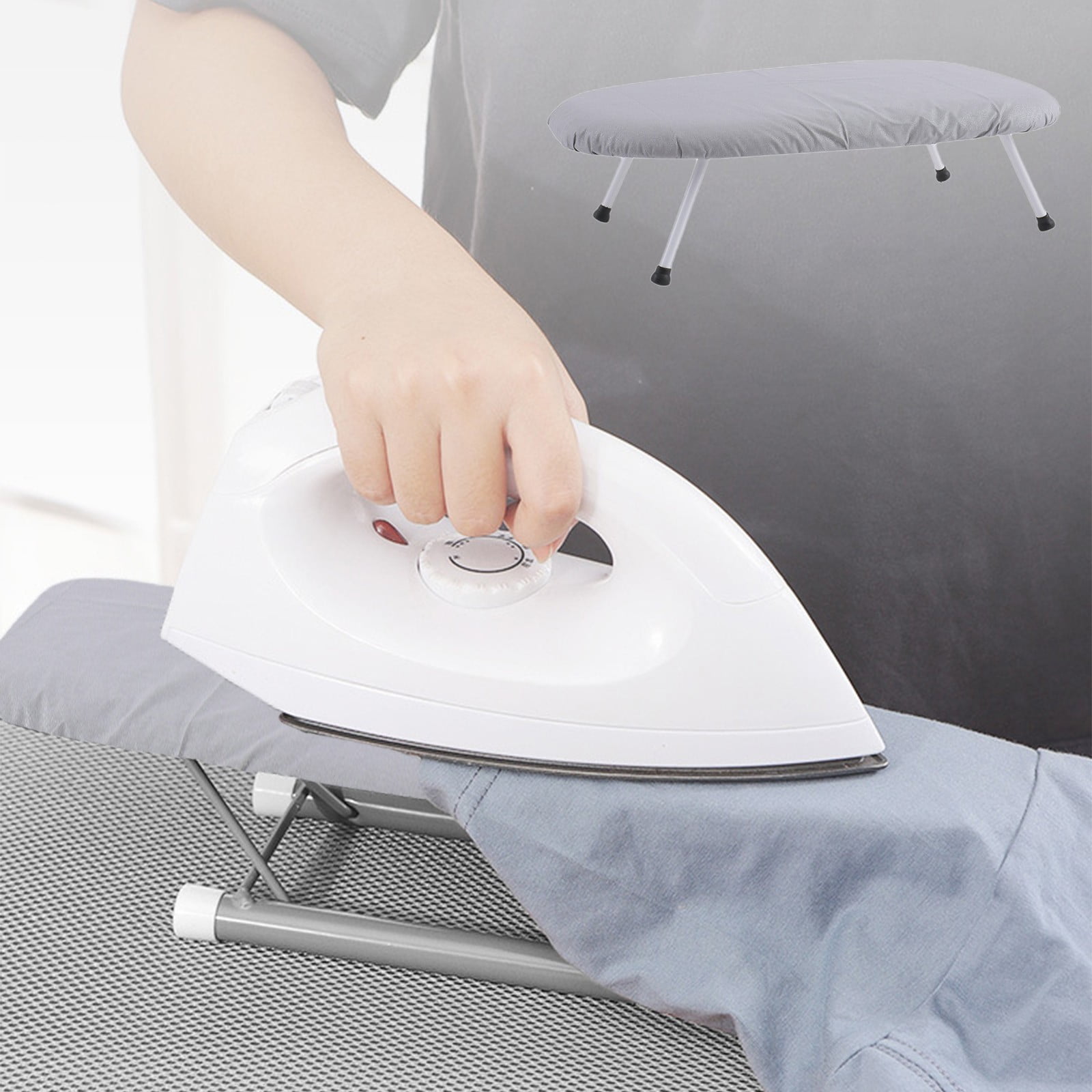 Kdkad Desktop Ironing Board, Small Folding Tabletop Iron Board with Heat-Resistant Cover, Portable for Dorm, Travel & Small Spaces, Mini Ironing Mat A - Image 4