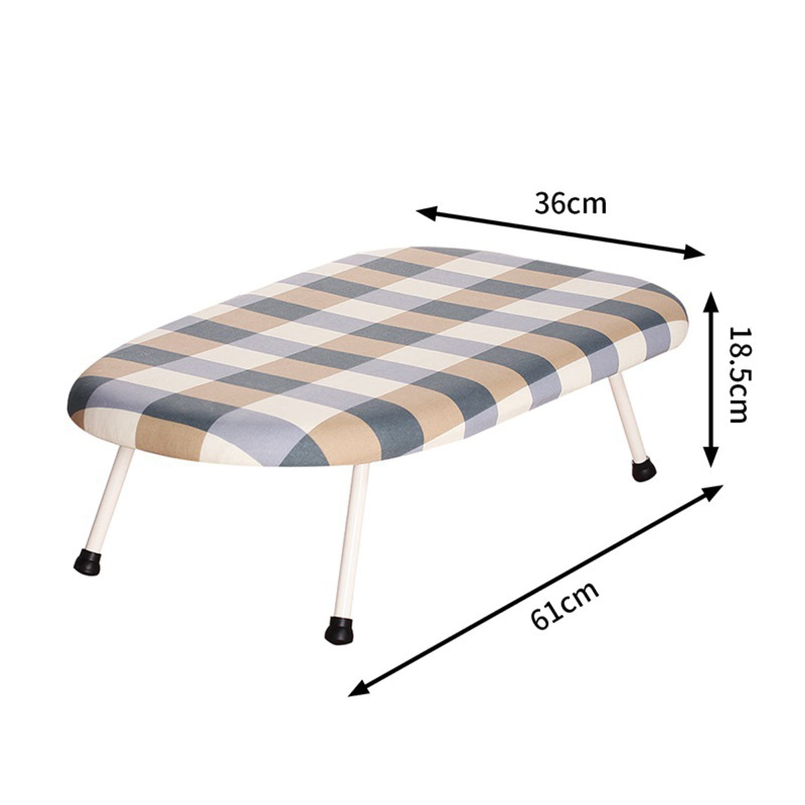 Kdkad Desktop Ironing Board, Small Folding Tabletop Iron Board with Heat-Resistant Cover, Portable for Dorm, Travel & Small Spaces, Mini Ironing Mat B - Image 6