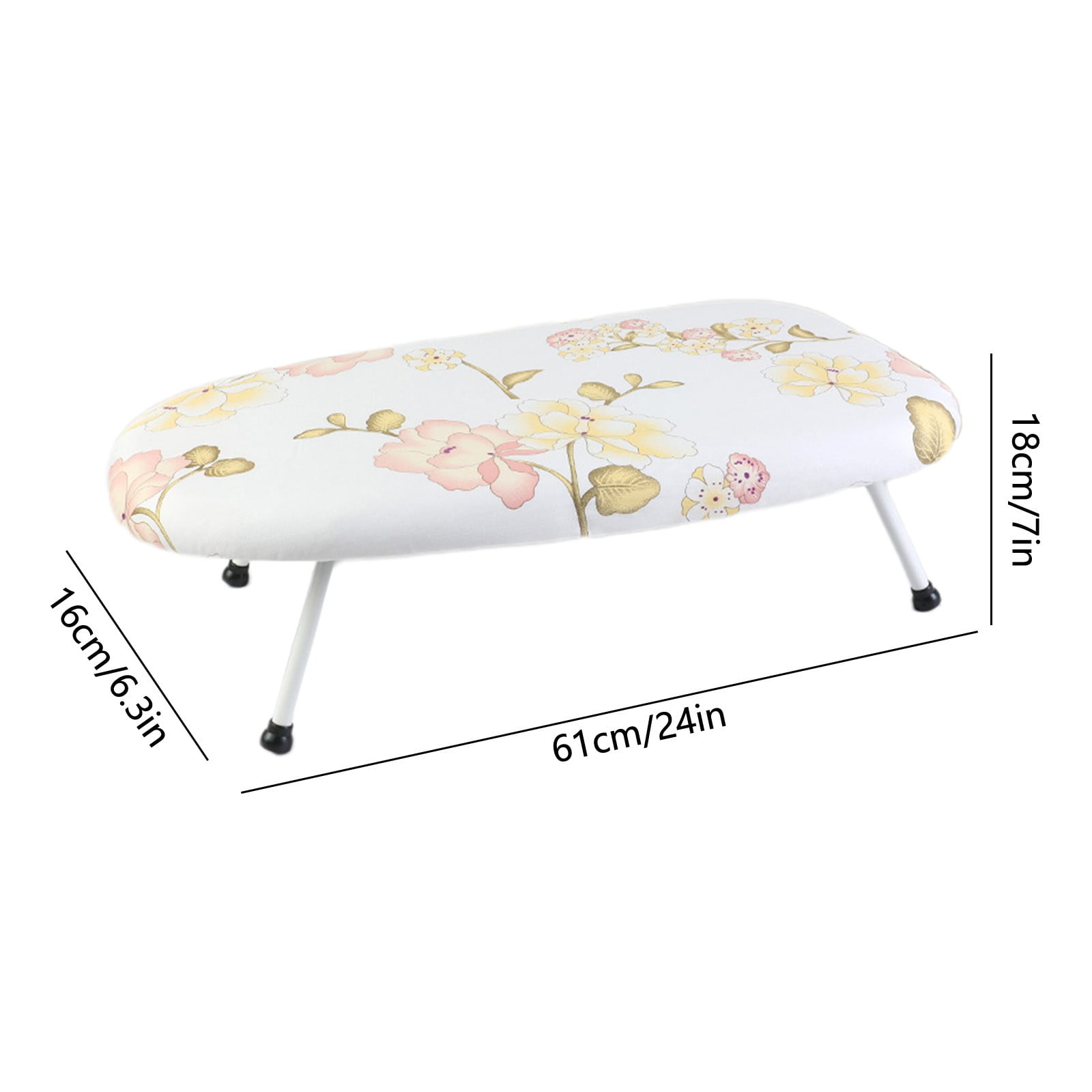 Kdkad Desktop Ironing Board, Small Folding Tabletop Iron Board with Heat-Resistant Cover, Portable for Dorm, Travel & Small Spaces, Mini Ironing Mat E - Image 6