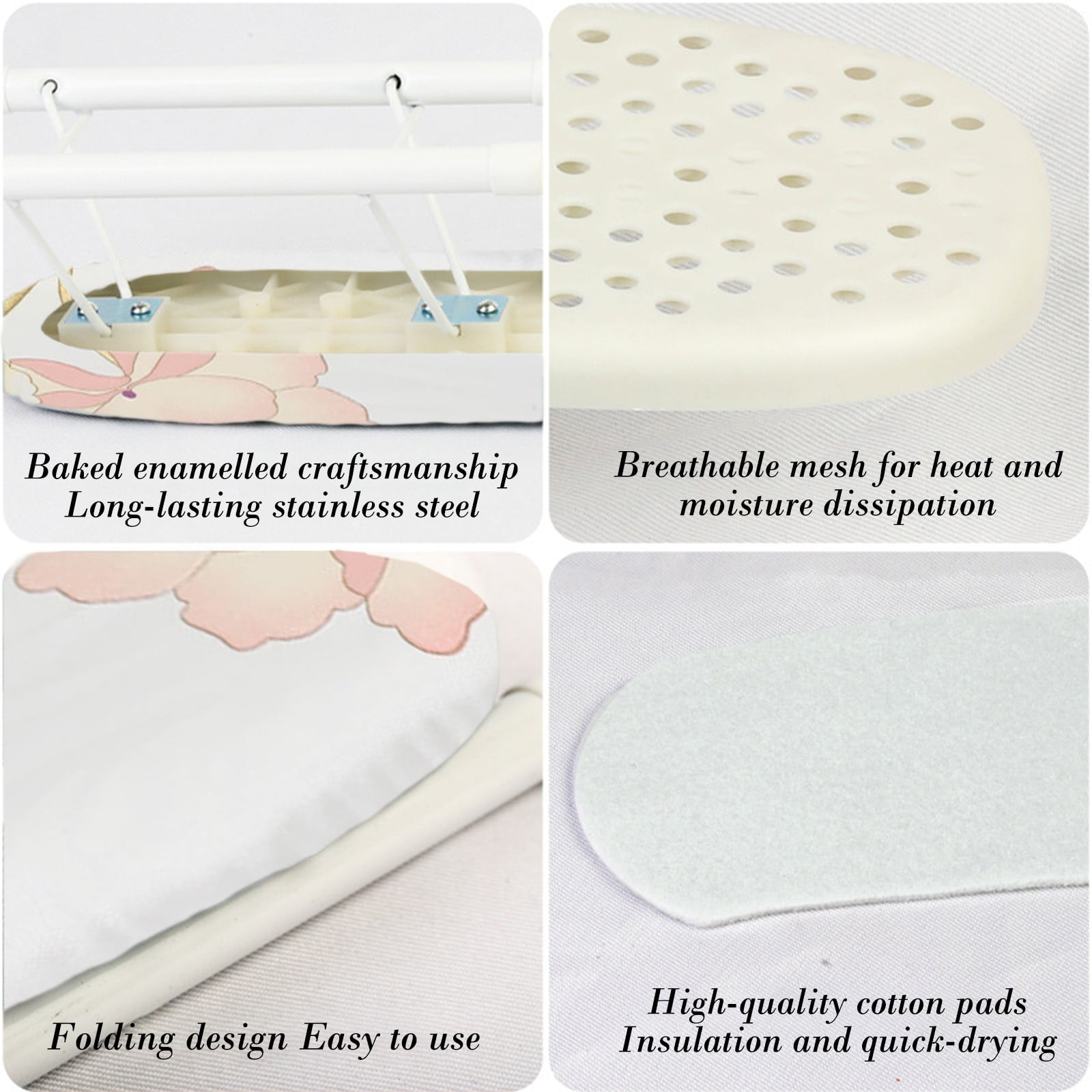 Kdkad Desktop Ironing Board, Small Folding Tabletop Iron Board with Heat-Resistant Cover, Portable for Dorm, Travel & Small Spaces, Mini Ironing Mat H - Image 4