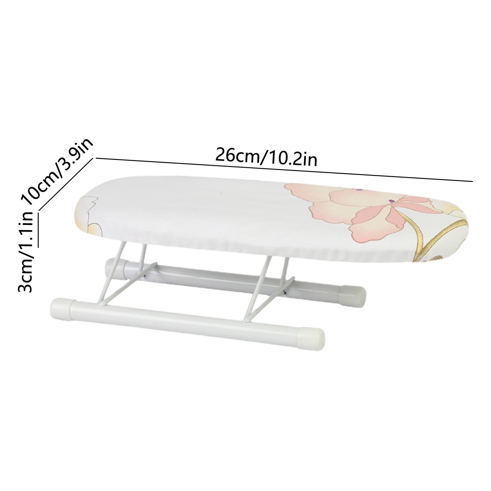 Kdkad Desktop Ironing Board, Small Folding Tabletop Iron Board with Heat-Resistant Cover, Portable for Dorm, Travel & Small Spaces, Mini Ironing Mat H - Image 6