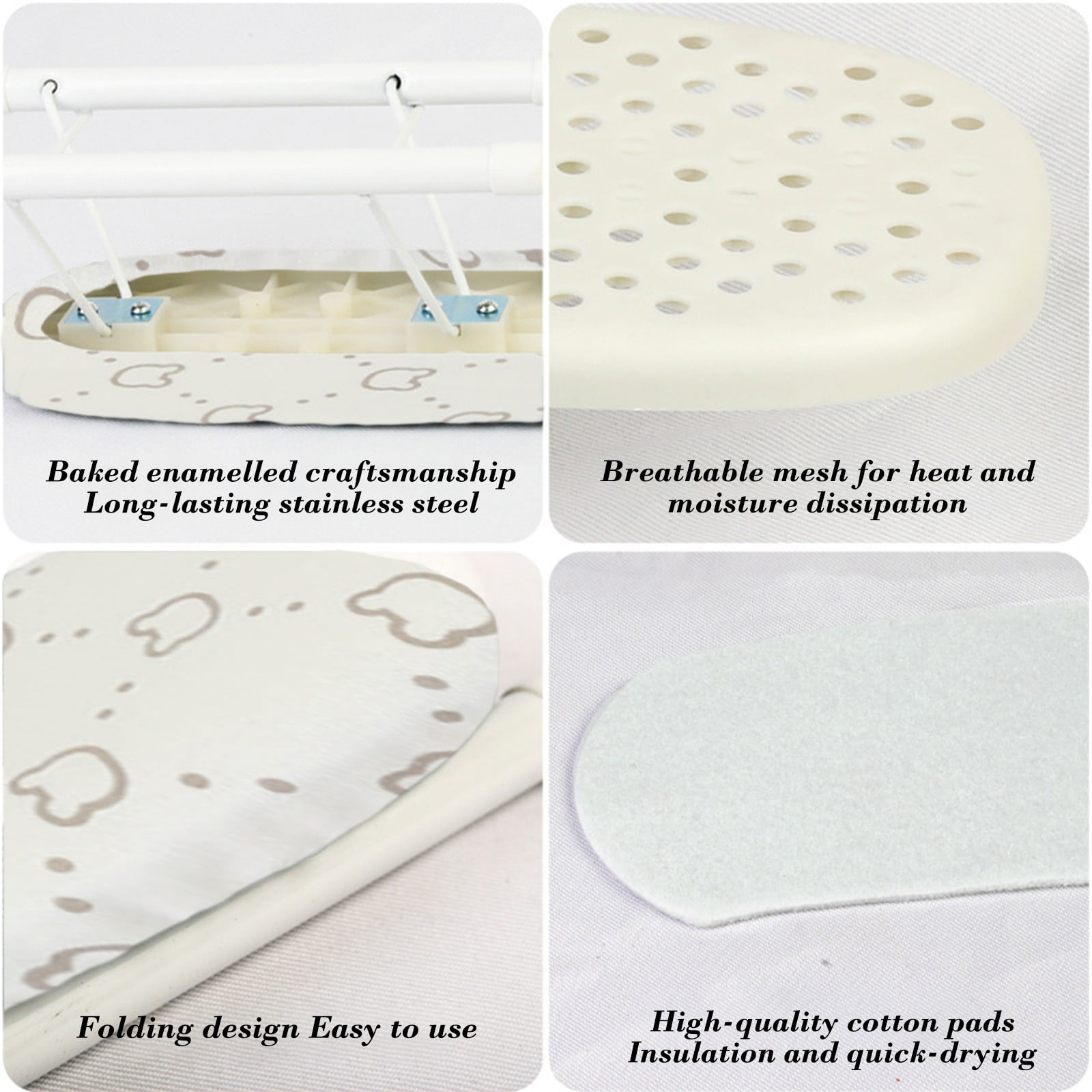 Kdkad Desktop Ironing Board, Small Folding Tabletop Iron Board with Heat-Resistant Cover, Portable for Dorm, Travel & Small Spaces, Mini Ironing Mat J - Image 4