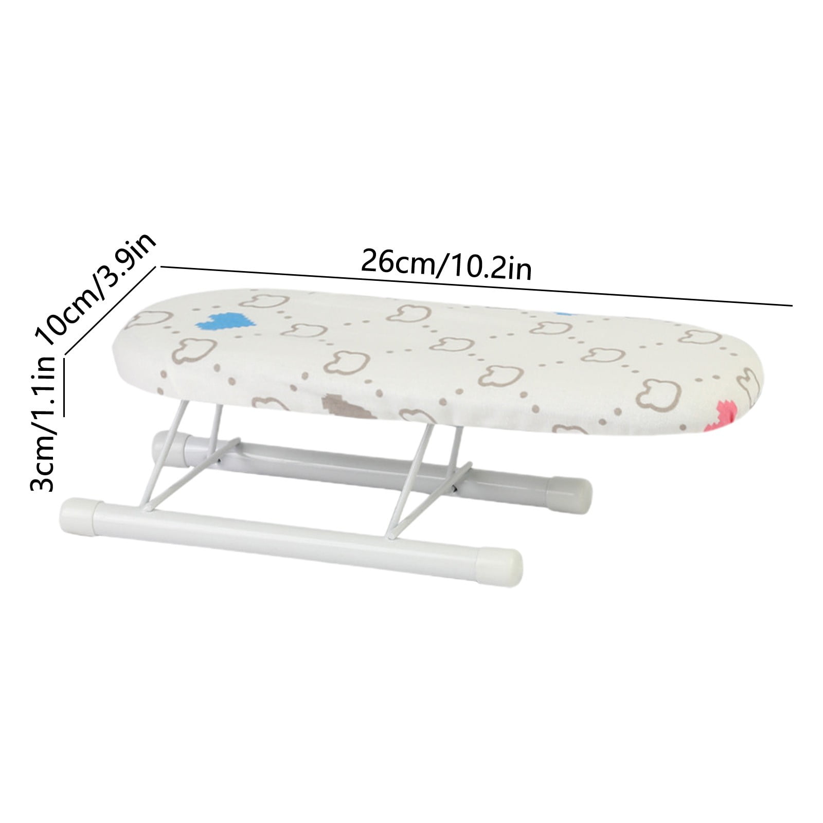 Kdkad Desktop Ironing Board, Small Folding Tabletop Iron Board with Heat-Resistant Cover, Portable for Dorm, Travel & Small Spaces, Mini Ironing Mat J - Image 6